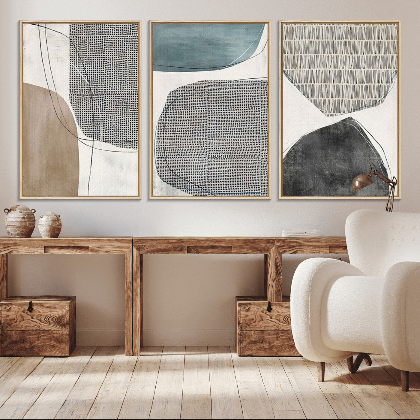MGV-FC-60X30-3P - Canvas Print Wall Art Abstract Art Boho, Framed Boho Decor Canvas Print