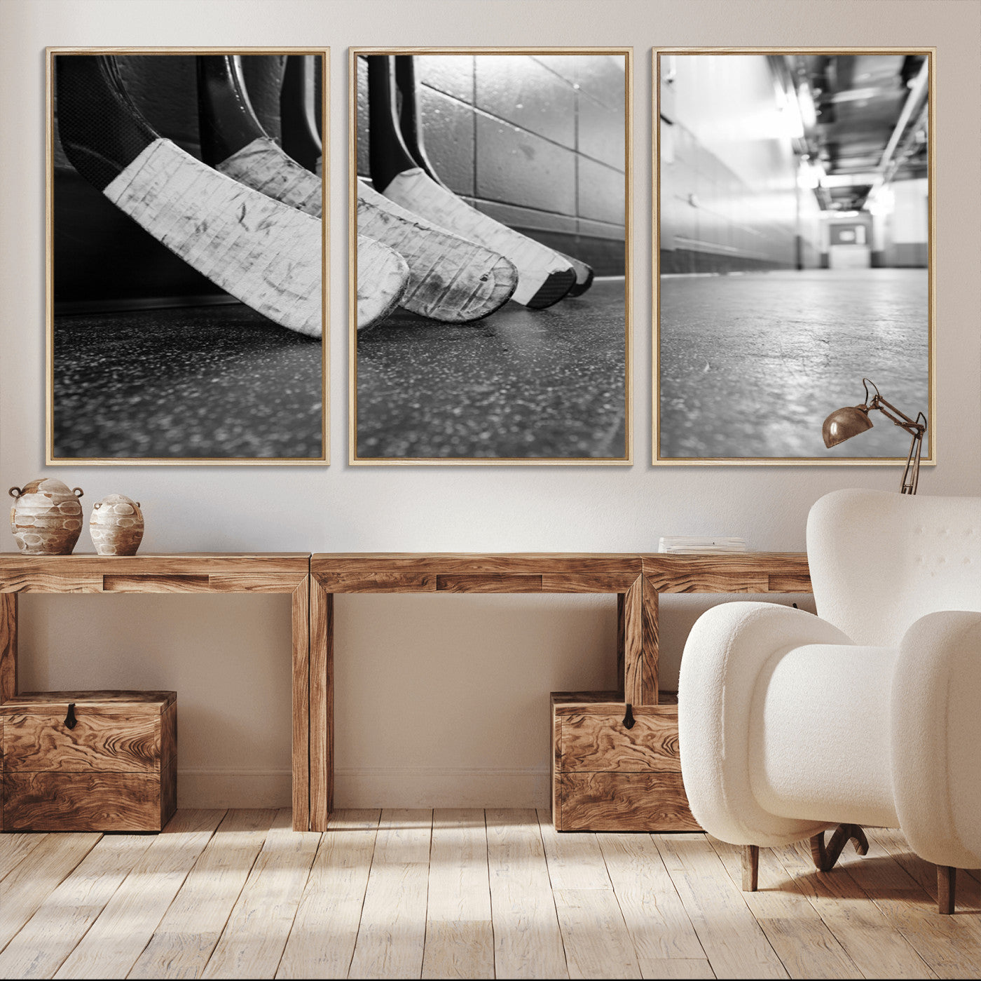 MGV-FC-60X30-3P - Ice Hockey Wall Art Canvas Print