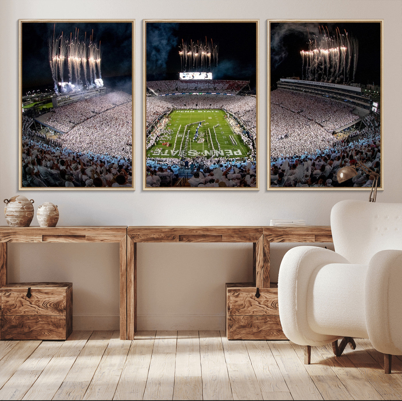 MGV-FC-60X30-3P - Penn Stadium Football Wall Art Canvas Print, Pennsylvania University Football Stadium
