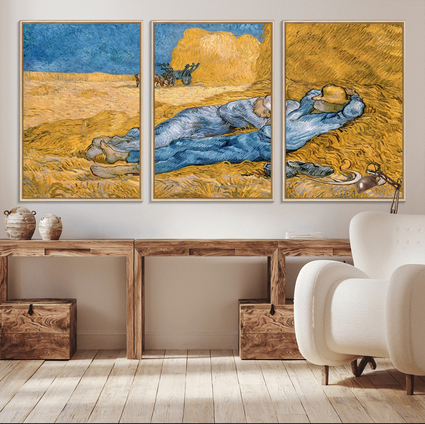MGV-FC-60X30-3P - Master Artist Vincent Van Gogh Nature Wilderness Illustrs Fine Art Canvas Print