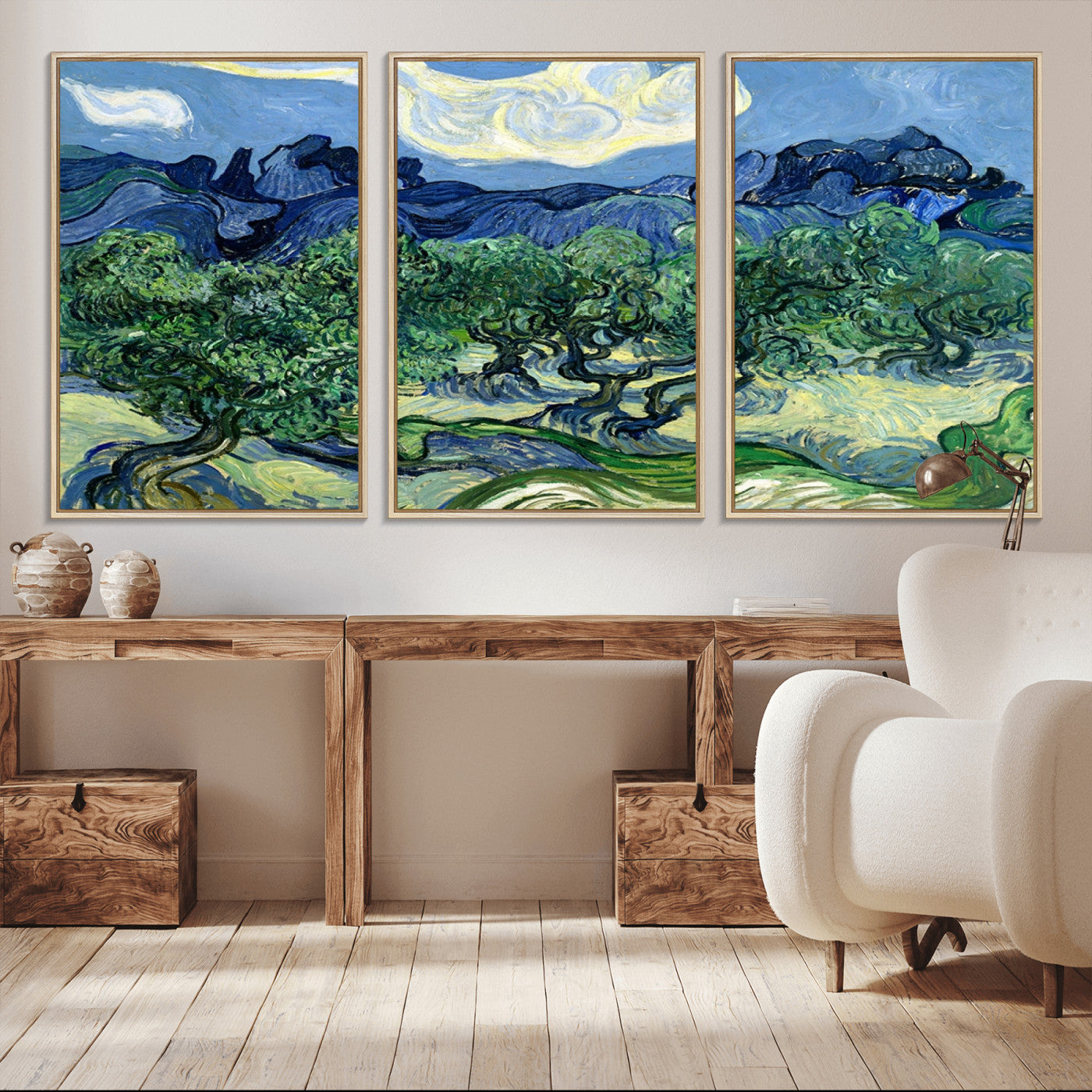 -Olive Trees Van Gogh Wall Art Canvas Print