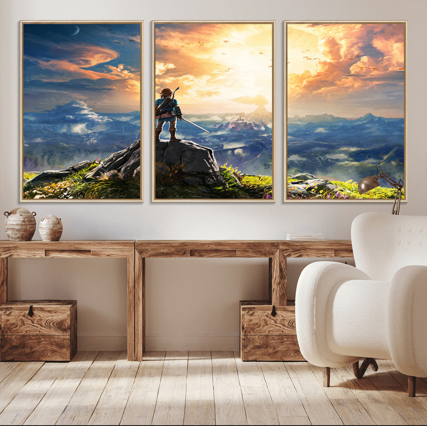 MGV-FC-60X30-3P - Legend of Zelda Breath of the Wild Game Wall Art Canvas, Legend of Zelda Canvas Print