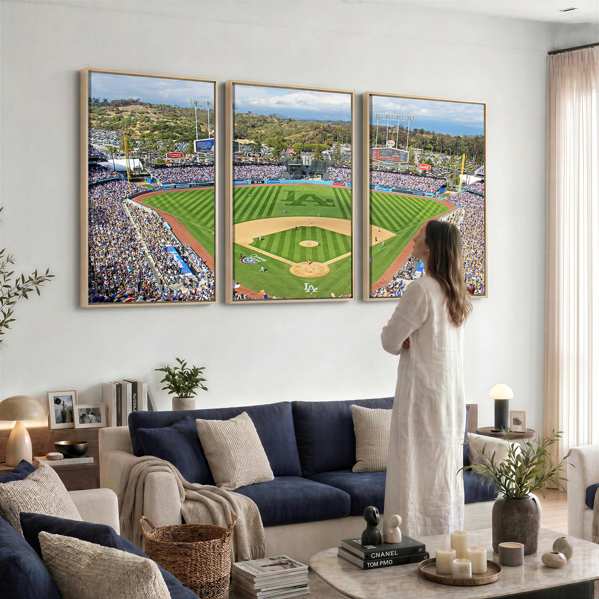 34760-MGV-CV-36X24 - Citi Field Wall Art Print | 3-Panel New York Mets Baseball Stadium Canvas Print