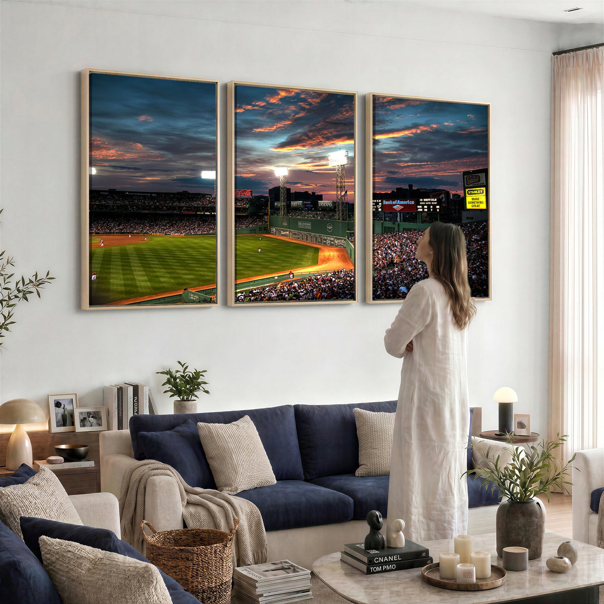 66781-MGV-CV-36X24 - Fenway Park Boston Massachusetts Stadium Wall Art Canvas Print
