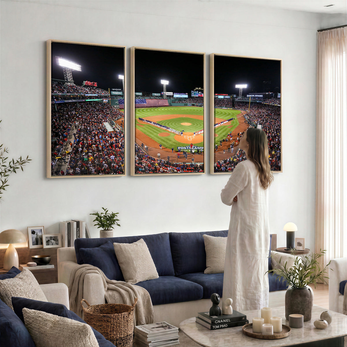 47365-MGV-CV-36X24 - Fenway Park Wall Art Canvas Print | Large Baseball Stadium Canvas for Boston Red Sox Fans