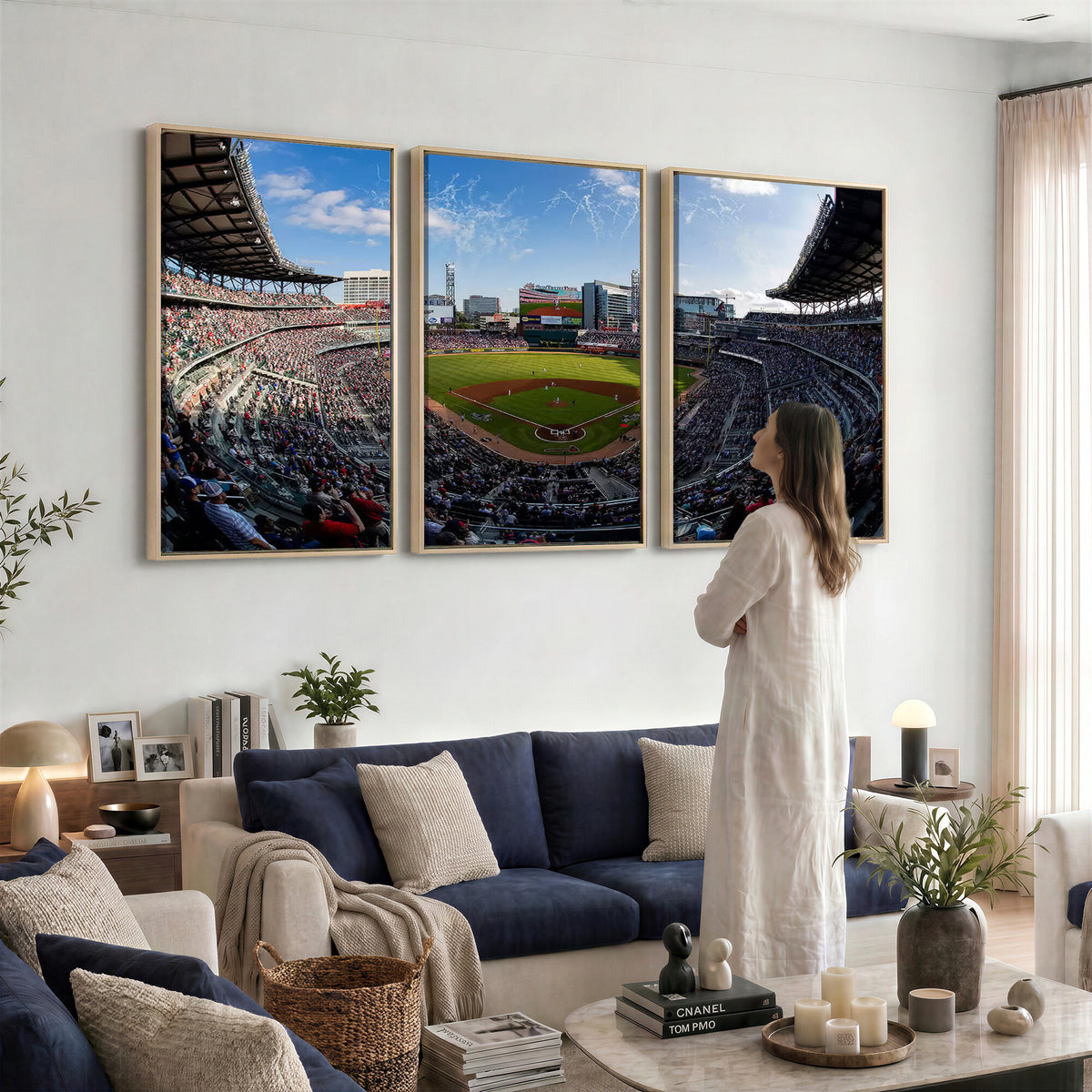 78608-MGV-CV-36X24 - Truist Park Stadium Canvas Wall Art, Atlanta Braves Game Day Decor