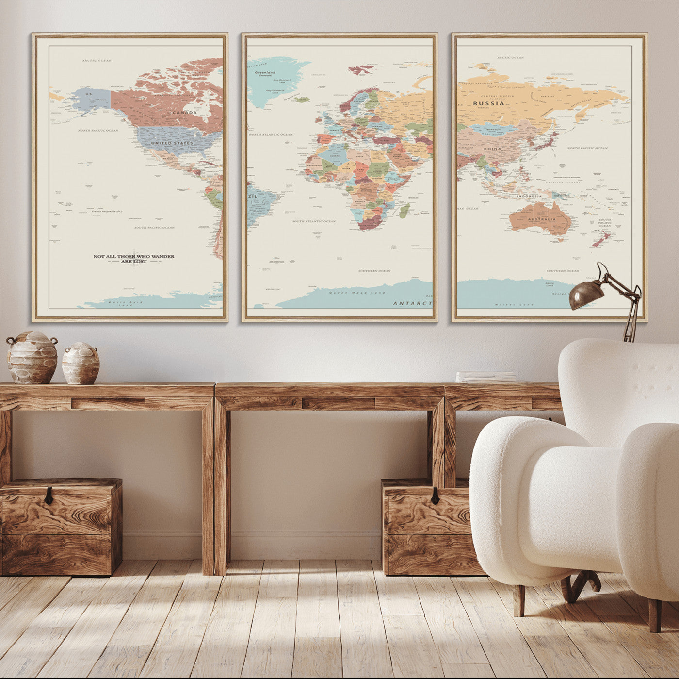 MGV-FC-60X30-3P - Push Pin World Map Canvas Print – Framed Wall Art for Couples to Track Their Travels – Anniversary