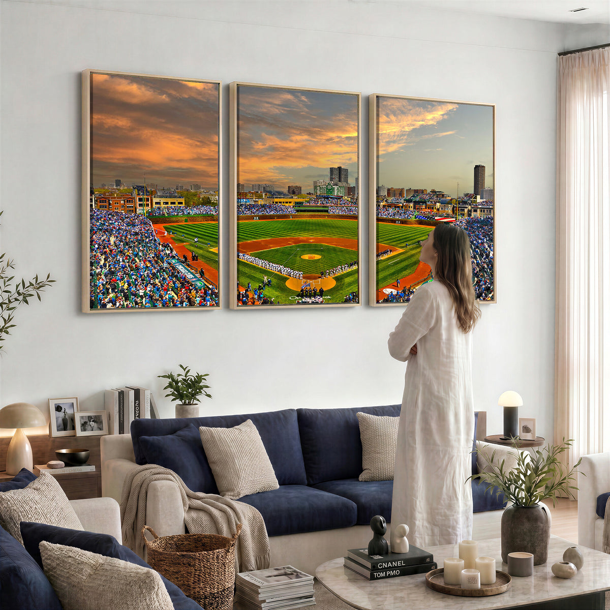 45635-MGV-CV-36X24 - Chicago Wrigley Field Wall Art Canvas Print