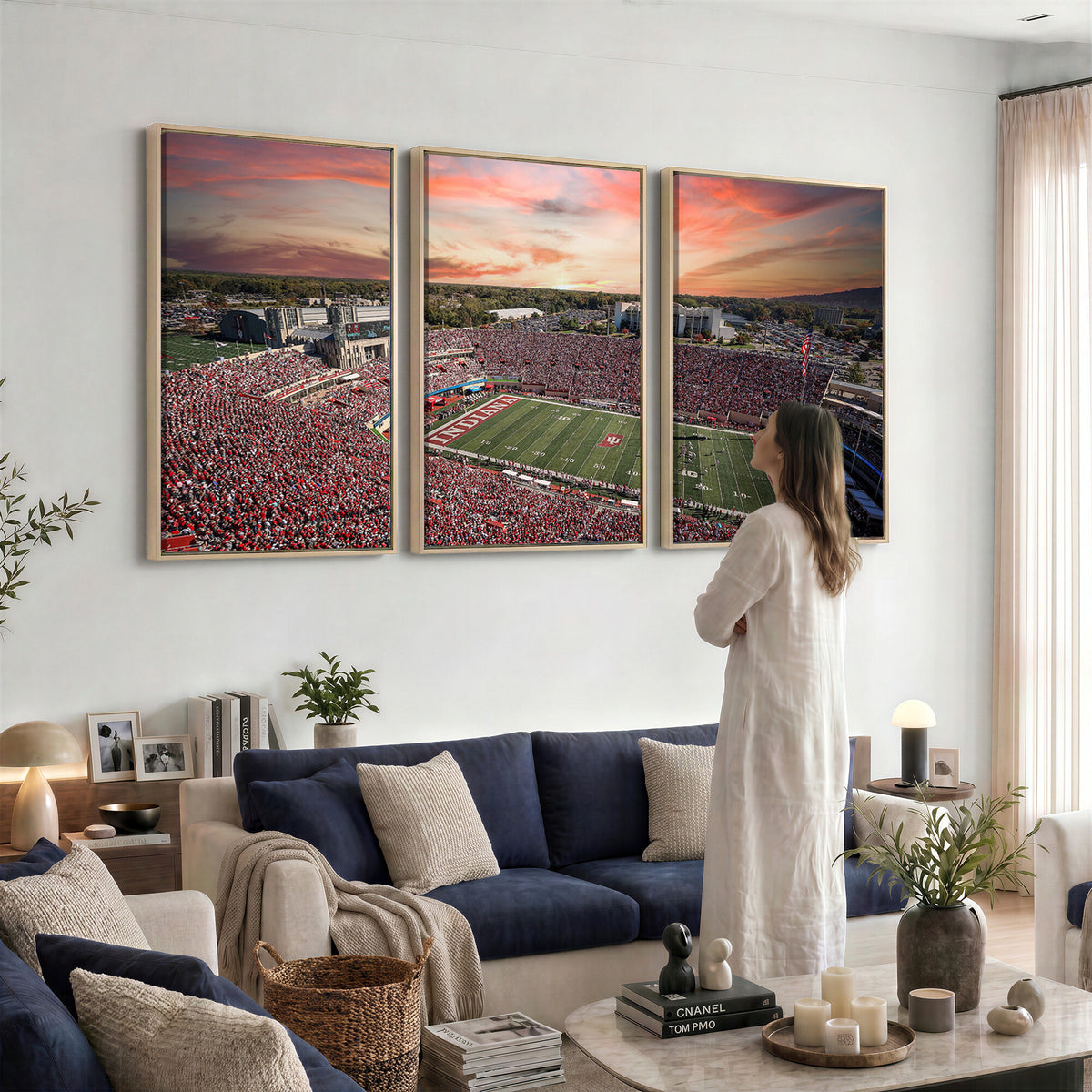 51135-MGV-CV-36X24 - Indiana Memorial Stadium Wall Art Canvas Print