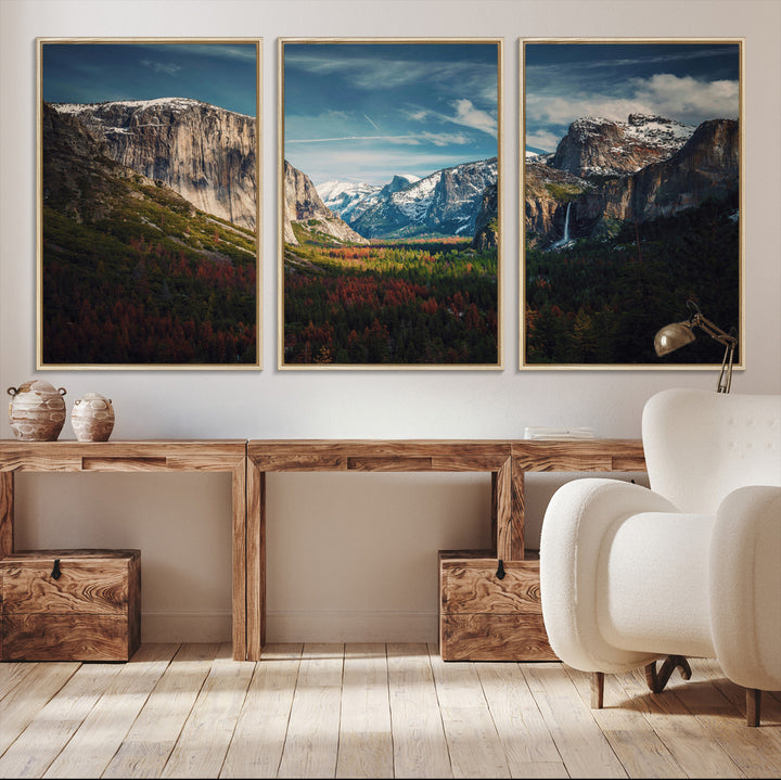 Yosemite National Park Wall Art Canvas Print, Mountain Landscape Print, Framed El Capitan Art Print, Large Scenic Nature Printing