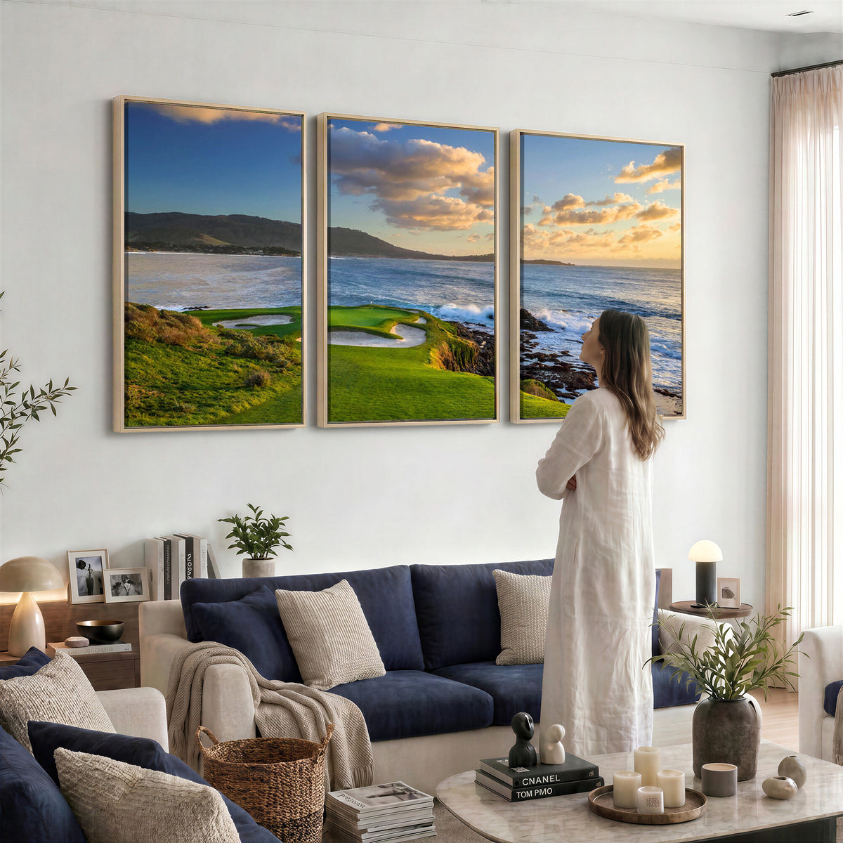 50107048-MGV-CV-36X24 - Pebble Beach Golf Links Wall Art Canvas Print