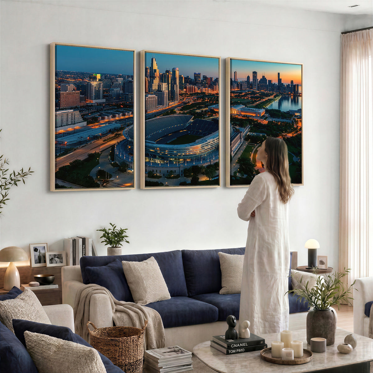 36690345-MGV-CV-36X24 - Chicago Bears Soldiers Field Wall Art Canvas Print