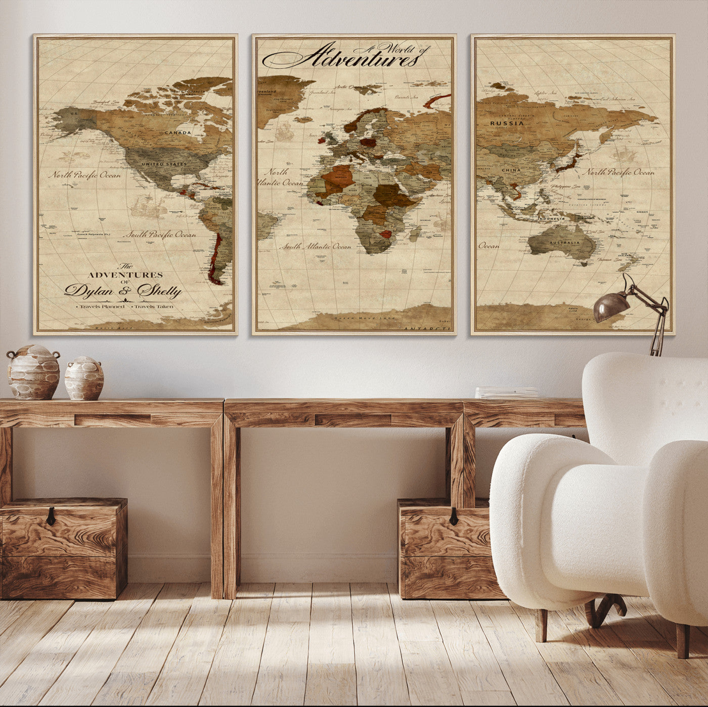 86359095-MGV-CV-36X24-Bison Wall Art Canvas Print, Buffalo Canvas Print Print, Framed American Bison Decor Art Print, Large Frontier Style Printing Perfect