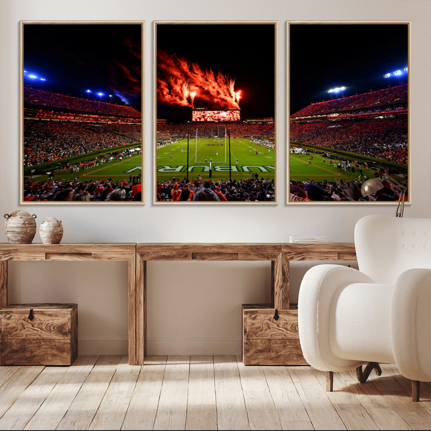 59046876-MGV-CV-36X24-Jordan-Hare Stadium Wall Art Canvas Print, Football Stadium Aerial View, College Sports Art for Man Cave or Game Room (Copy)