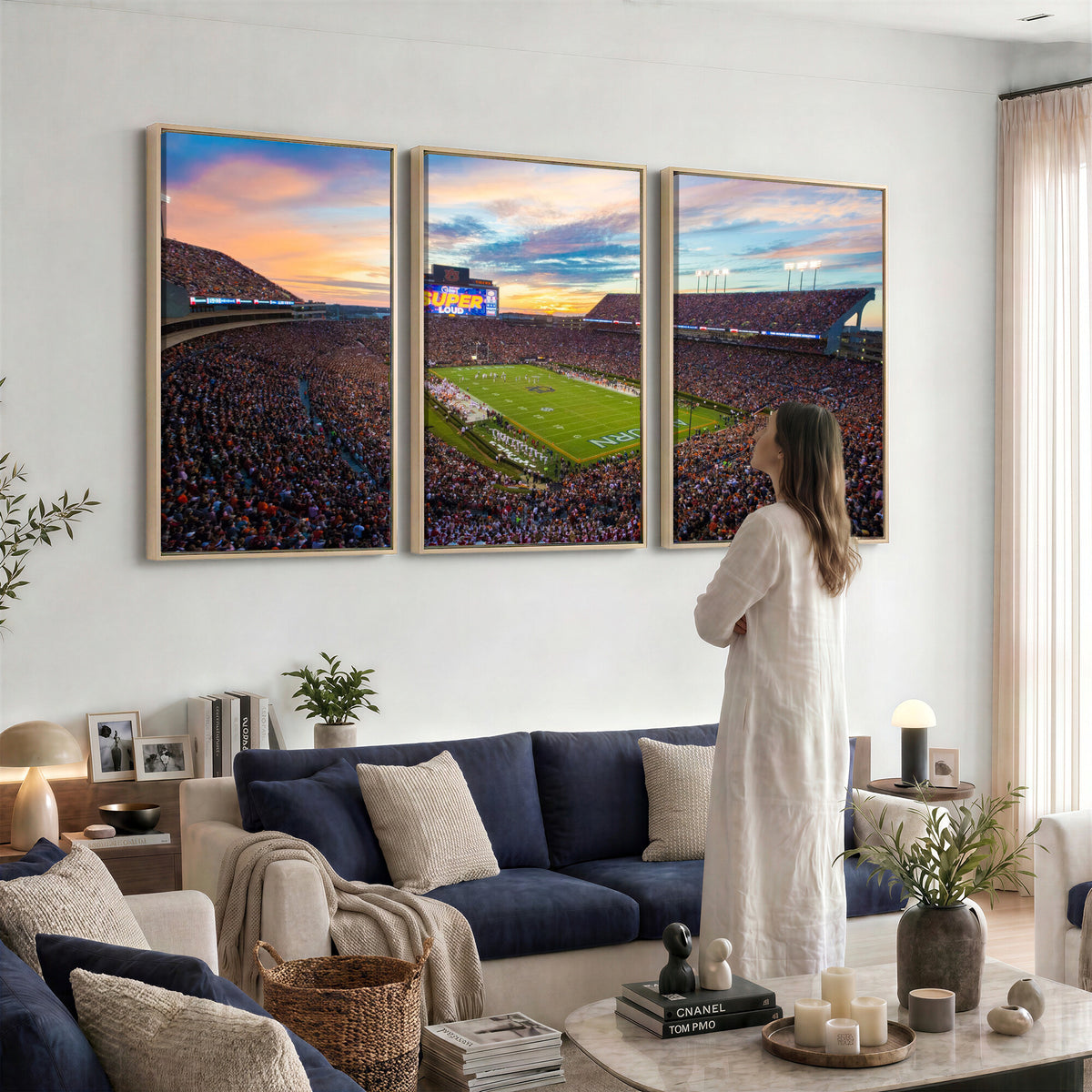 29755746-MGV-CV-36X24 - Jordan-Hare Stadium Wall Art Canvas Print, Football Stadium