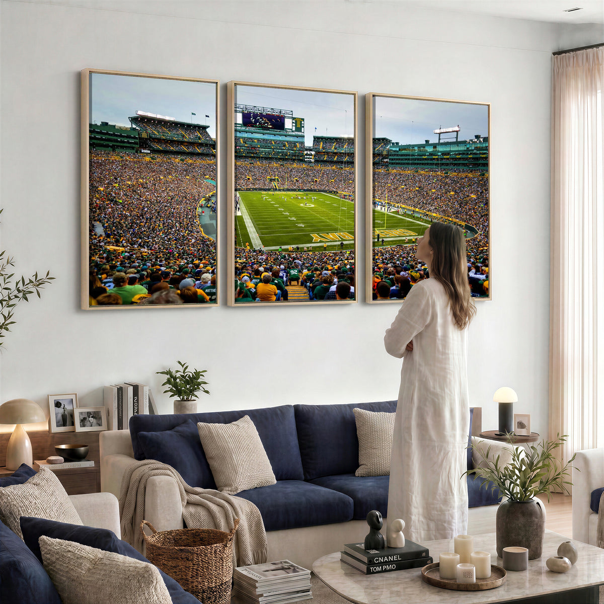 56521752-MGV-CV-36X24 - Green Bay Packers Stadium Wall Art Canvas Print, Lambeau Field