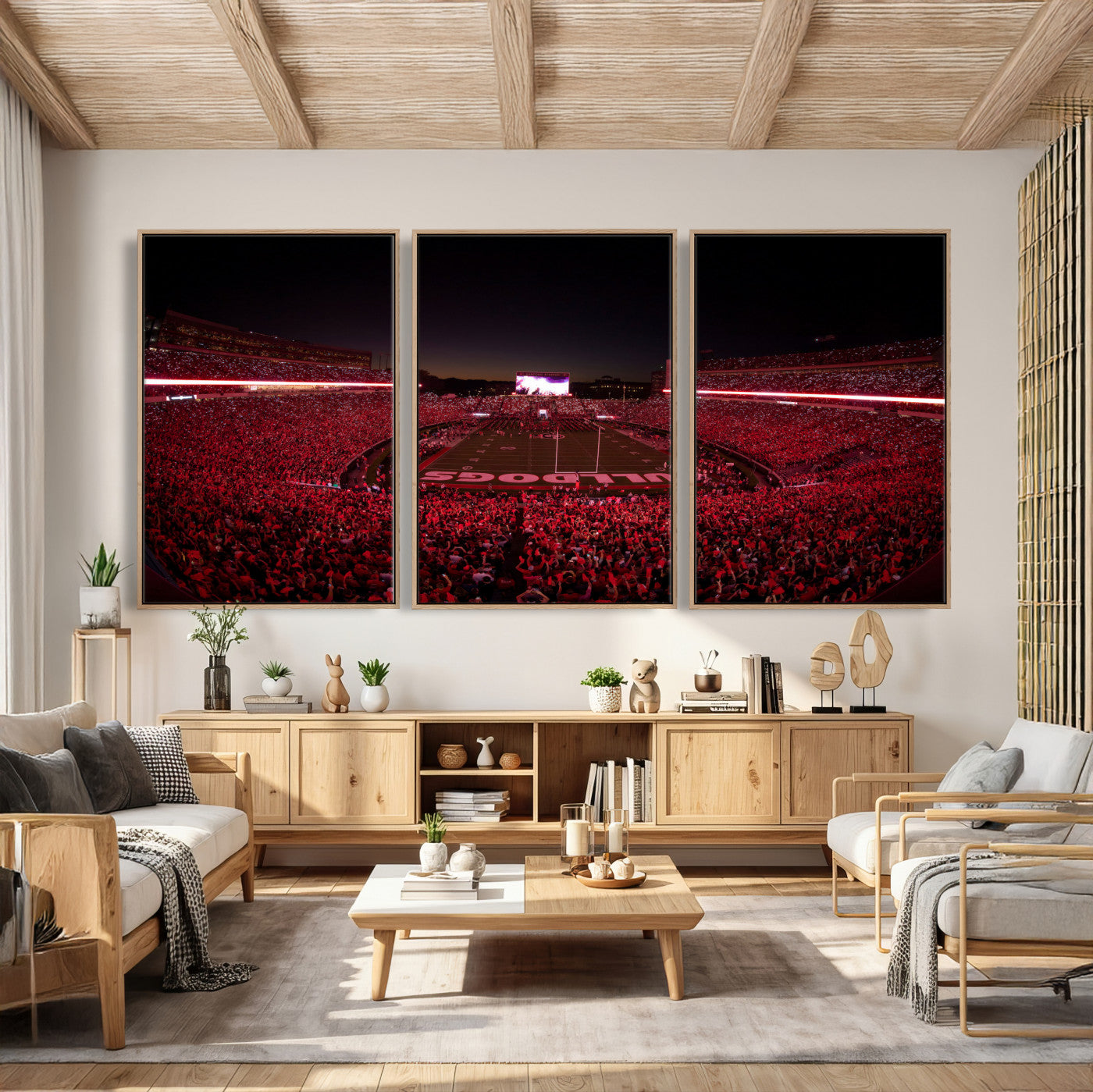 76277124-MGV-CV-36X24 - Sanford Stadium Wall Art Canvas Print – Georgia Bulldogs Football Artwork Print for Home, Office, and Sports Room Decor