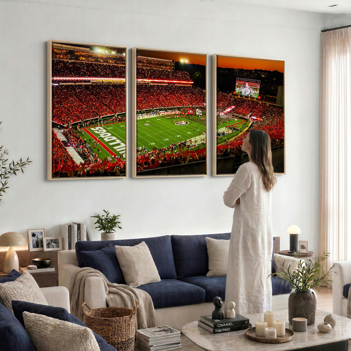 48894104-MGV-CV-36X24 - Georgia Bulldogs Stadium Wall Art Canvas Print, Sanford Stadium