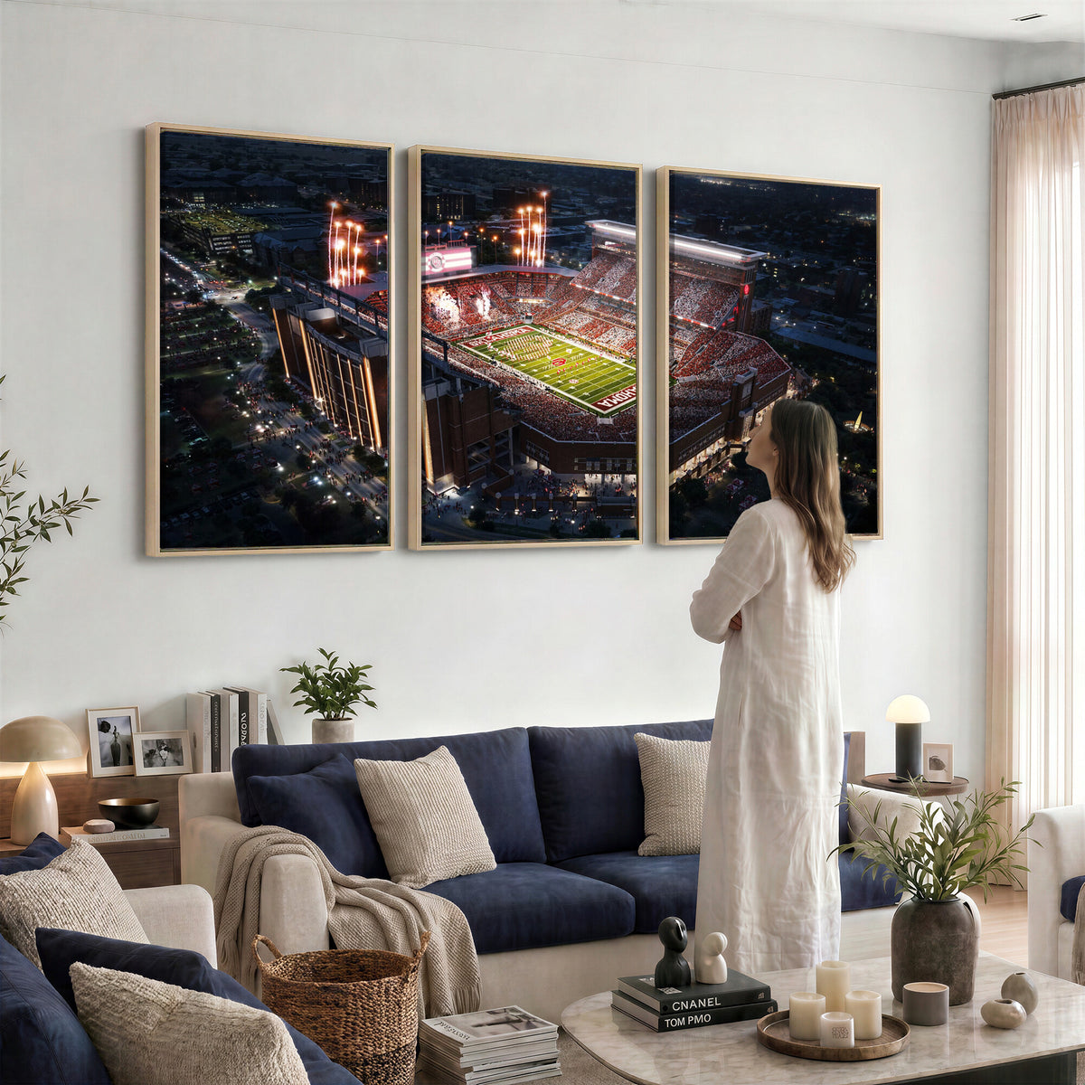 16867141-MGV-CV-36X24 - Oklahoma Memorial Stadium, Gaylord Memorial Stadium Wall Art