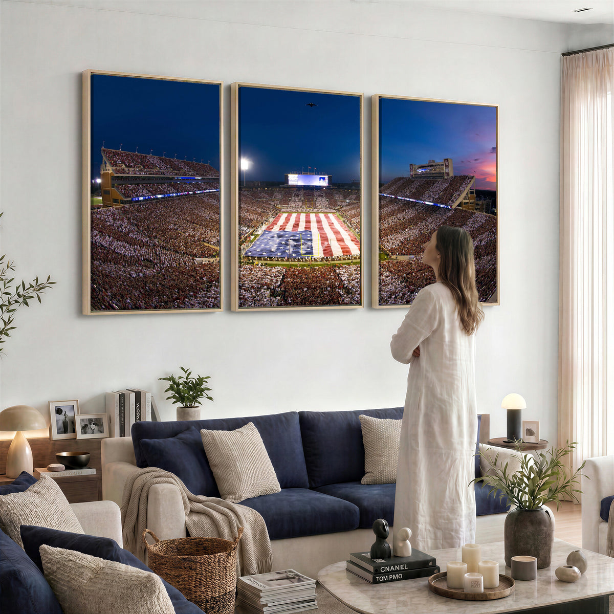 12979182-MGV-CV-36X24 - Oklahoma Sooners Memorial Stadium Wall Art Canvas Print
