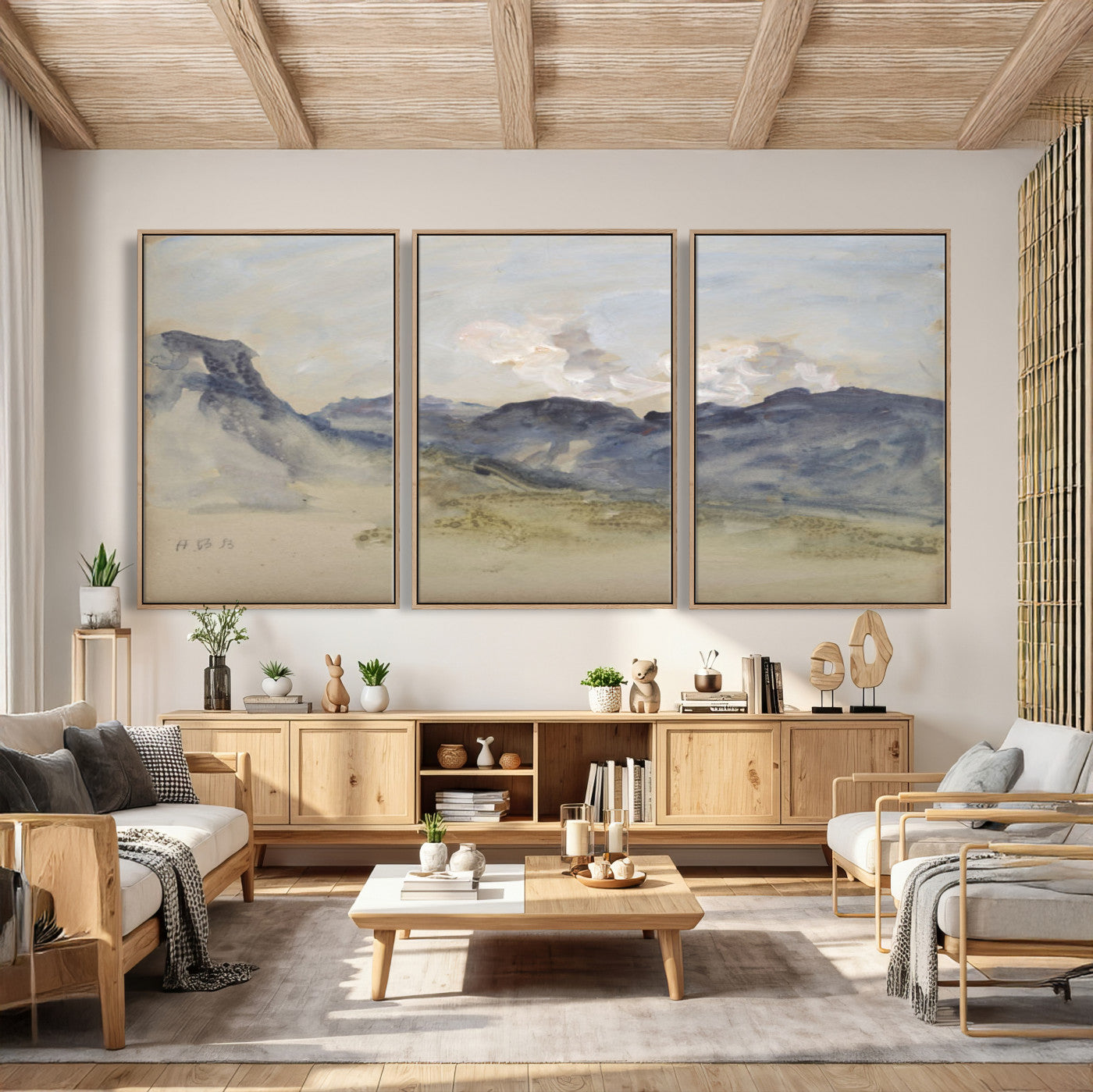 14644686-MGV-CV-36X24 - Alps Hercules Brabazon Brabazon Abstract Wall Art Canvas Print for Modern Home Decor