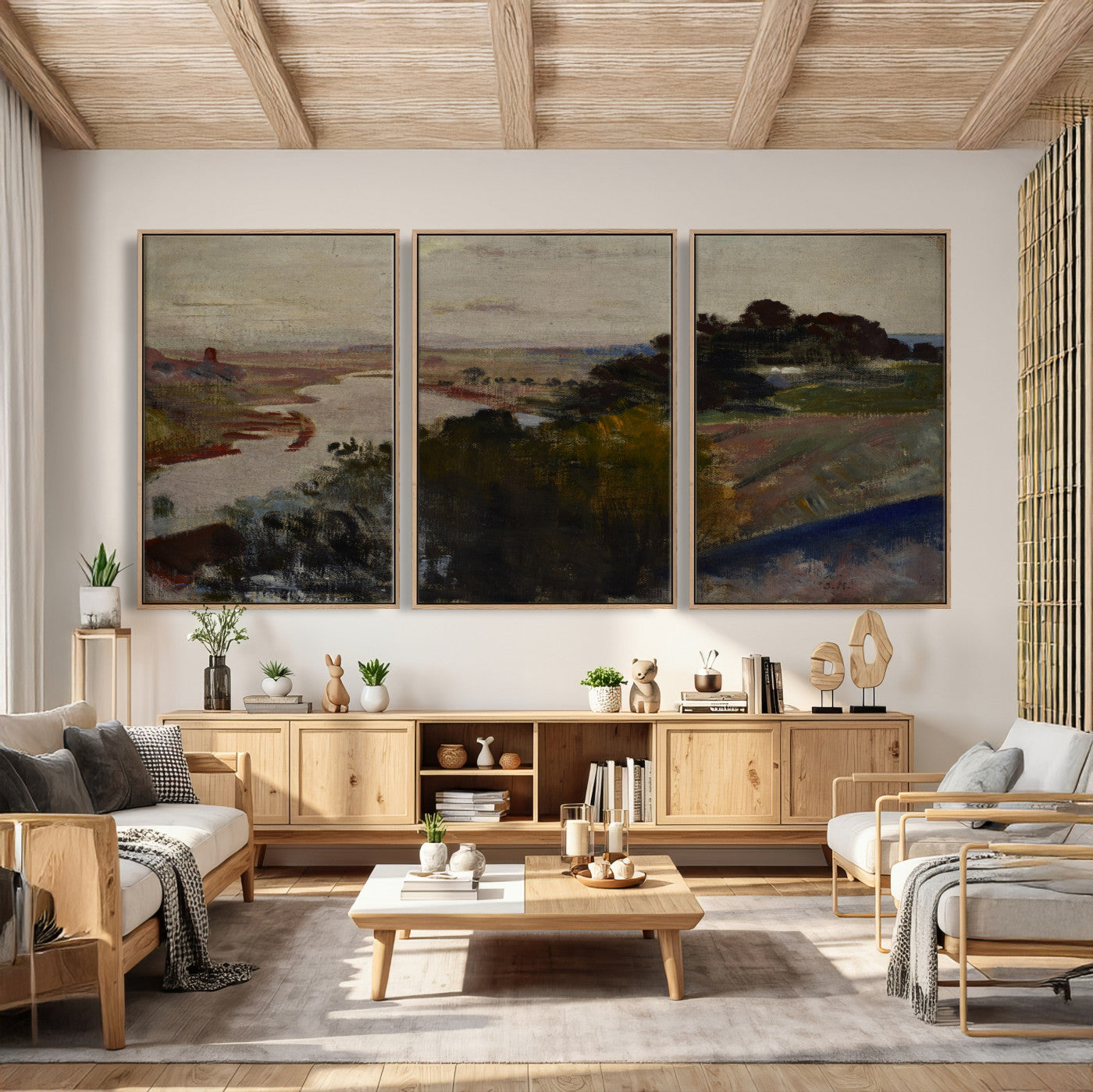 55507874-MGV-CV-36X24 - Jacek Malczewski Landscape at the Vistula Wall Art Canvas Print