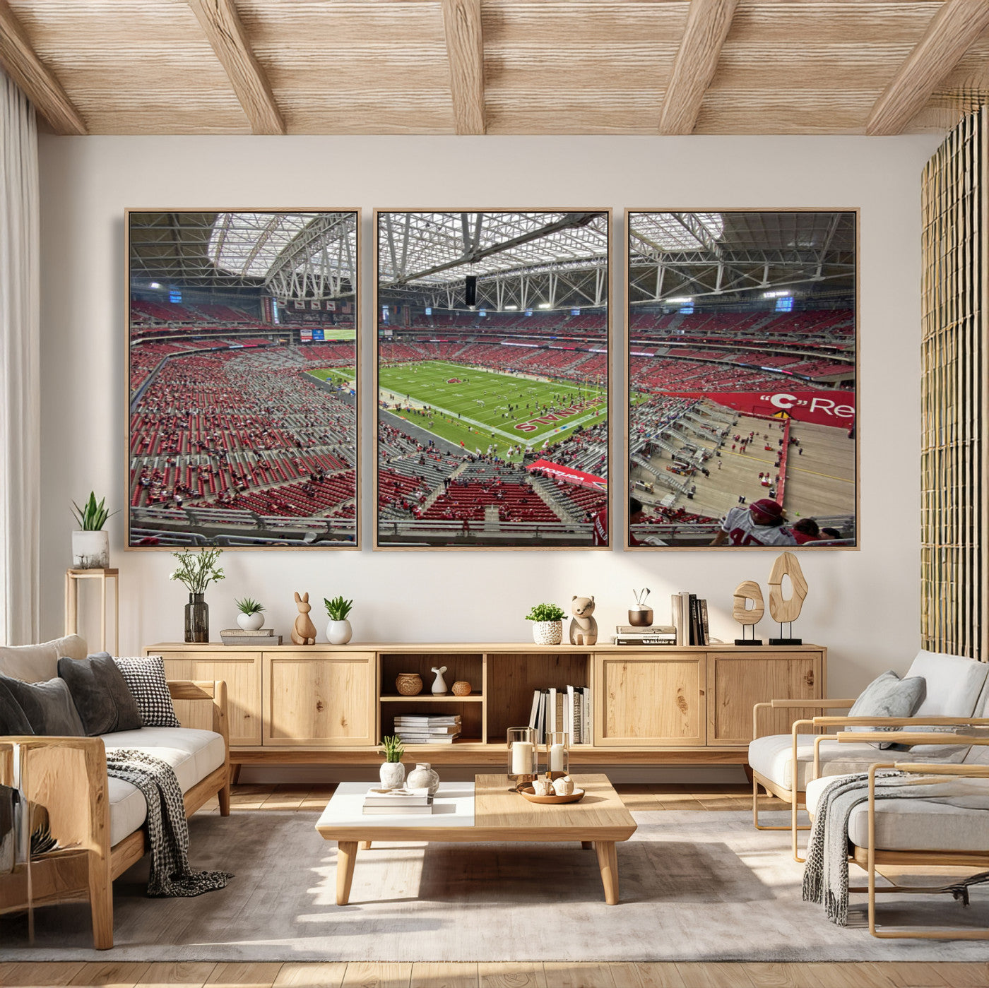 30579717-MGV-CV-36X24 - State Farm Stadium Canvas Wall Art, Arizona Cardinals Football Stadium Print, Glendale NFL Arena Panorama Artwork