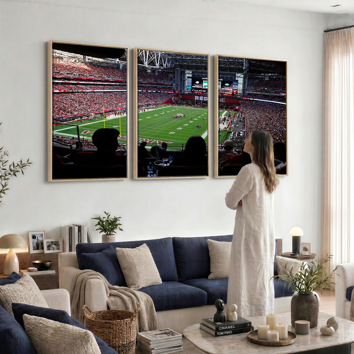 84196298-MGV-CV-36X24 - State Farm Stadium Canvas Wall Art, Arizona Cardinals Football Stadium Print, Glendale NFL Arena Photography Artwork
