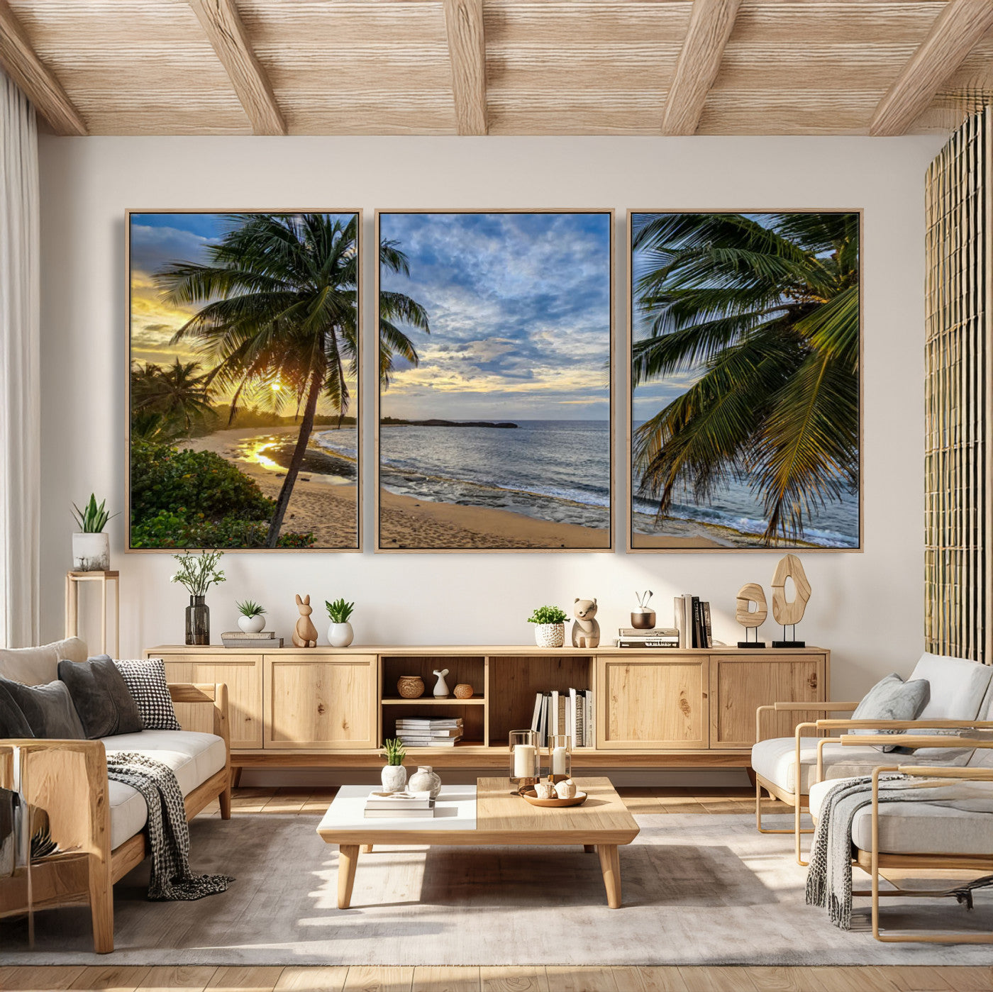 40002010-MGV-CV-36X24 - Mar Chiquita Beach Puerto Rico Canvas Wall Art, Manati Caribbean Coastal Photography Print, Tropical Ocean Sunset Decor