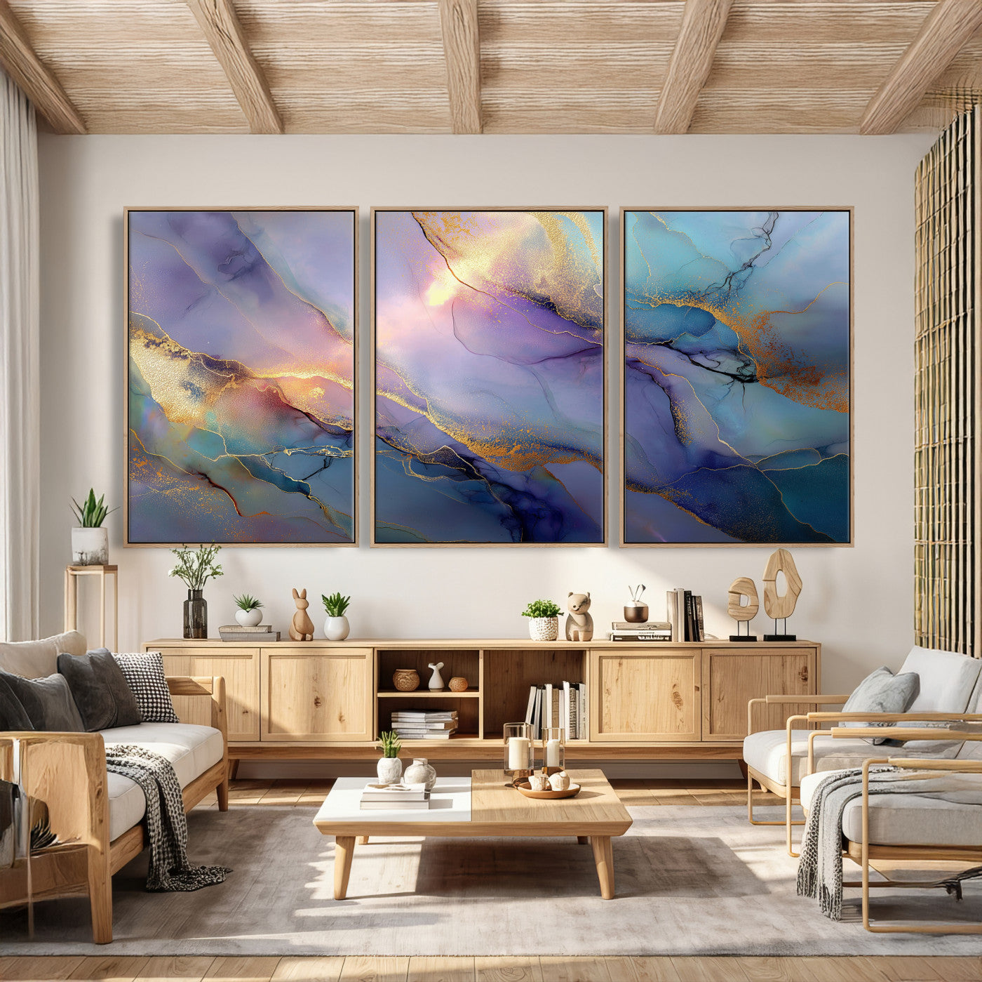 50939878-MGV-CV-36X24 - Colorful Abstract Canvas Wall Art Print, Vibrant Popup Color Art Print