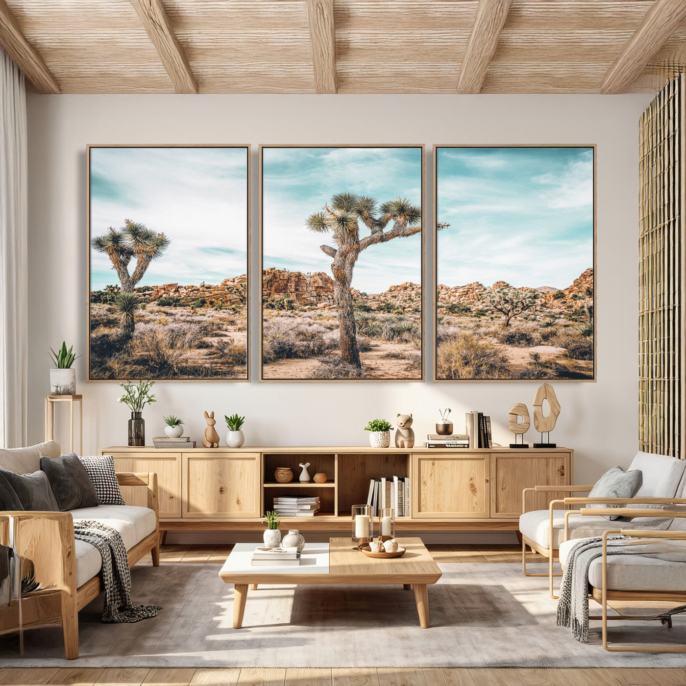 41451127-MGV-CV-36X24 - Joshua Tree National Park Canvas Wall Art Print, Desert Landscape Photography, Southwest Nature Decor - Ready to Hang