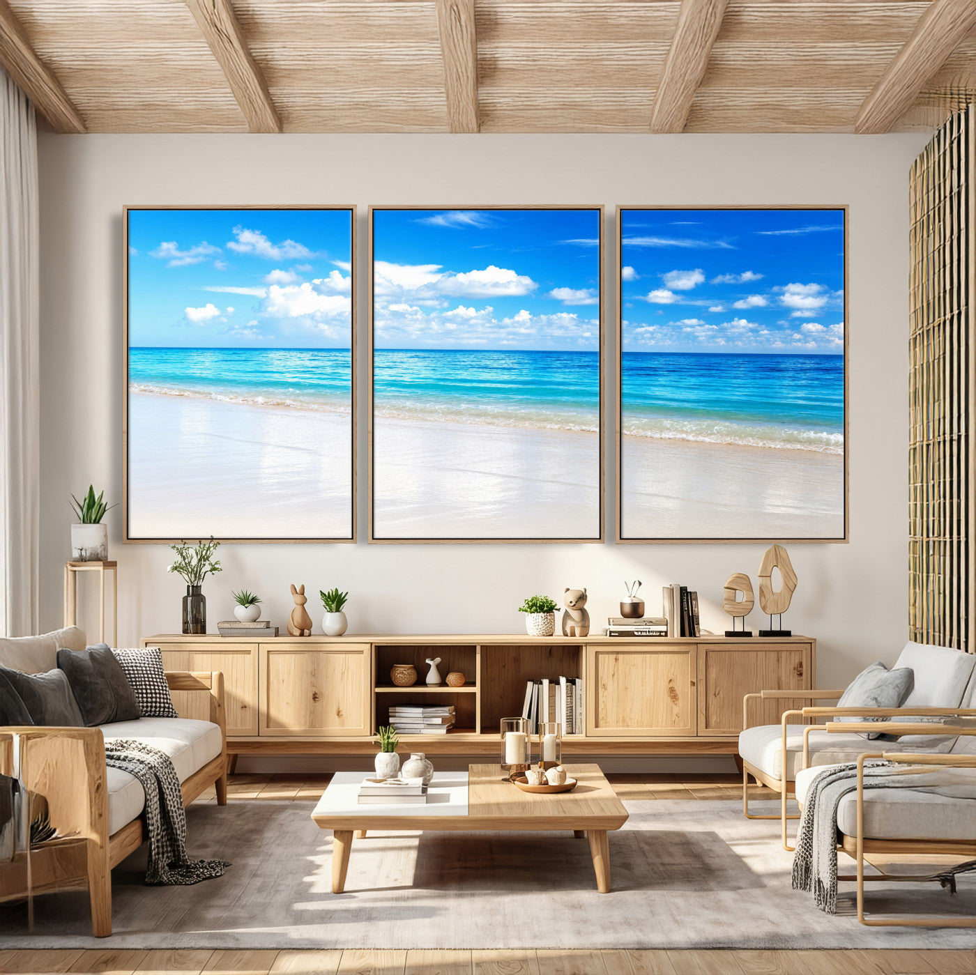 67491909-MGV-CV-36X24 - Tropical Beach Ocean Wall Art Canvas Print for Home Decor
