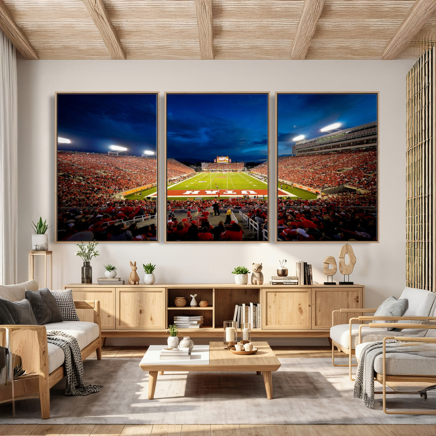 74019251-MGV-CV-36X24 - Rice-Eccles Stadium Wall Art Canvas Print - Utah Salt Lake City Stadium Print