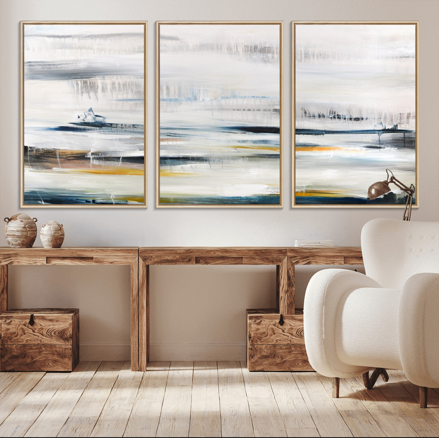 74932-MGV-FC-60X30-3P_Natural-Soft Color Abstract Canvas Print