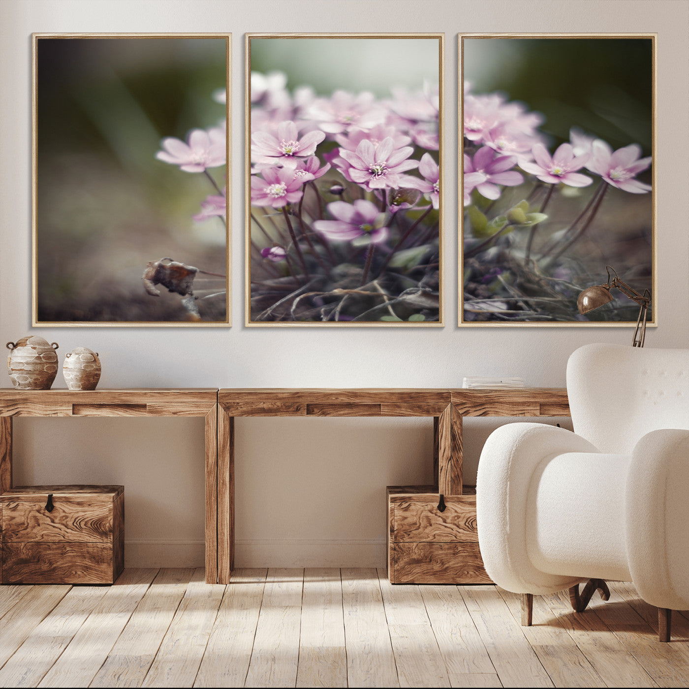 -Pink Wild Flower Canvas Print