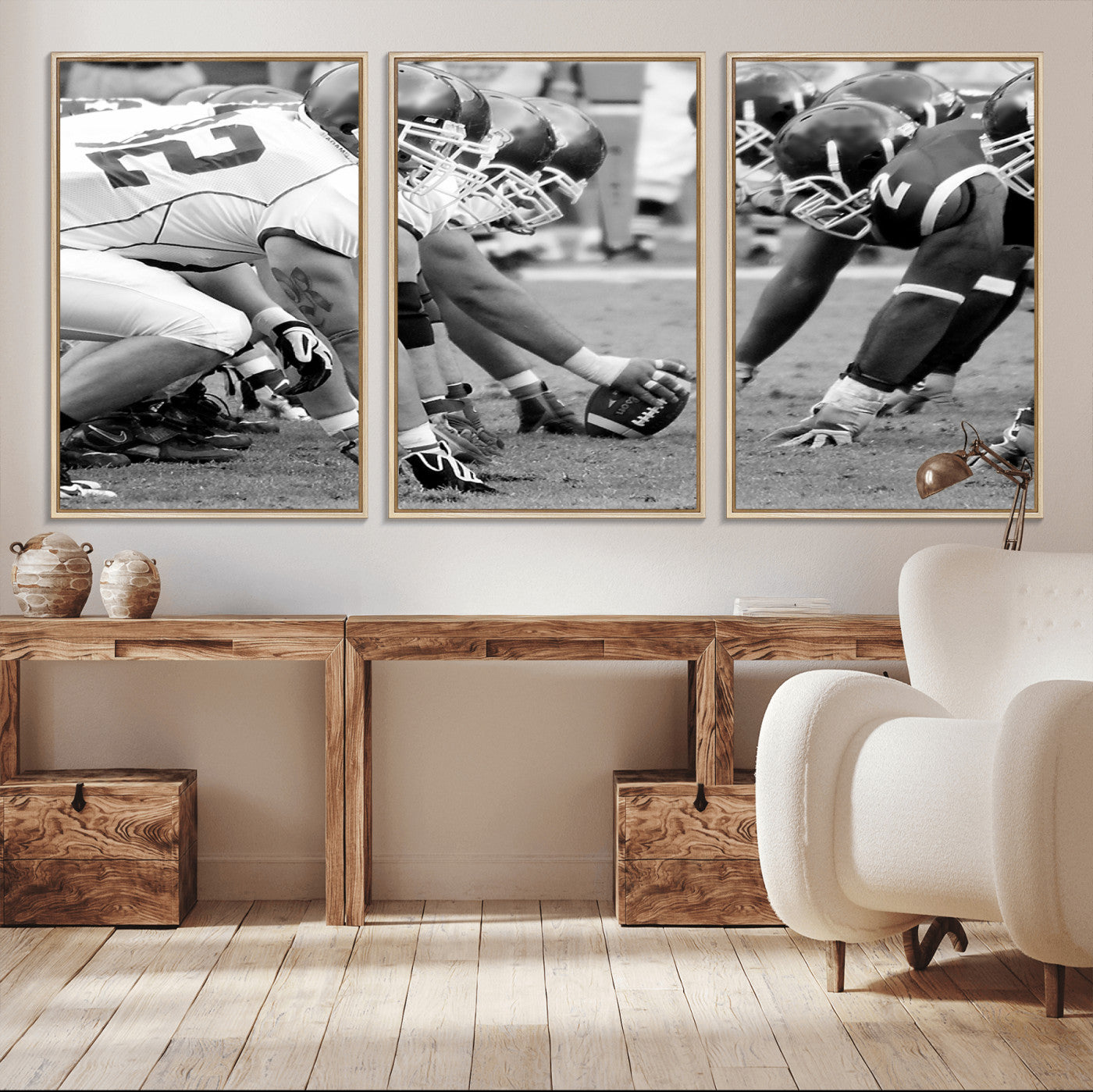 97432-MGV-CV-36X24-American Football Player Wall Art Canvas Print