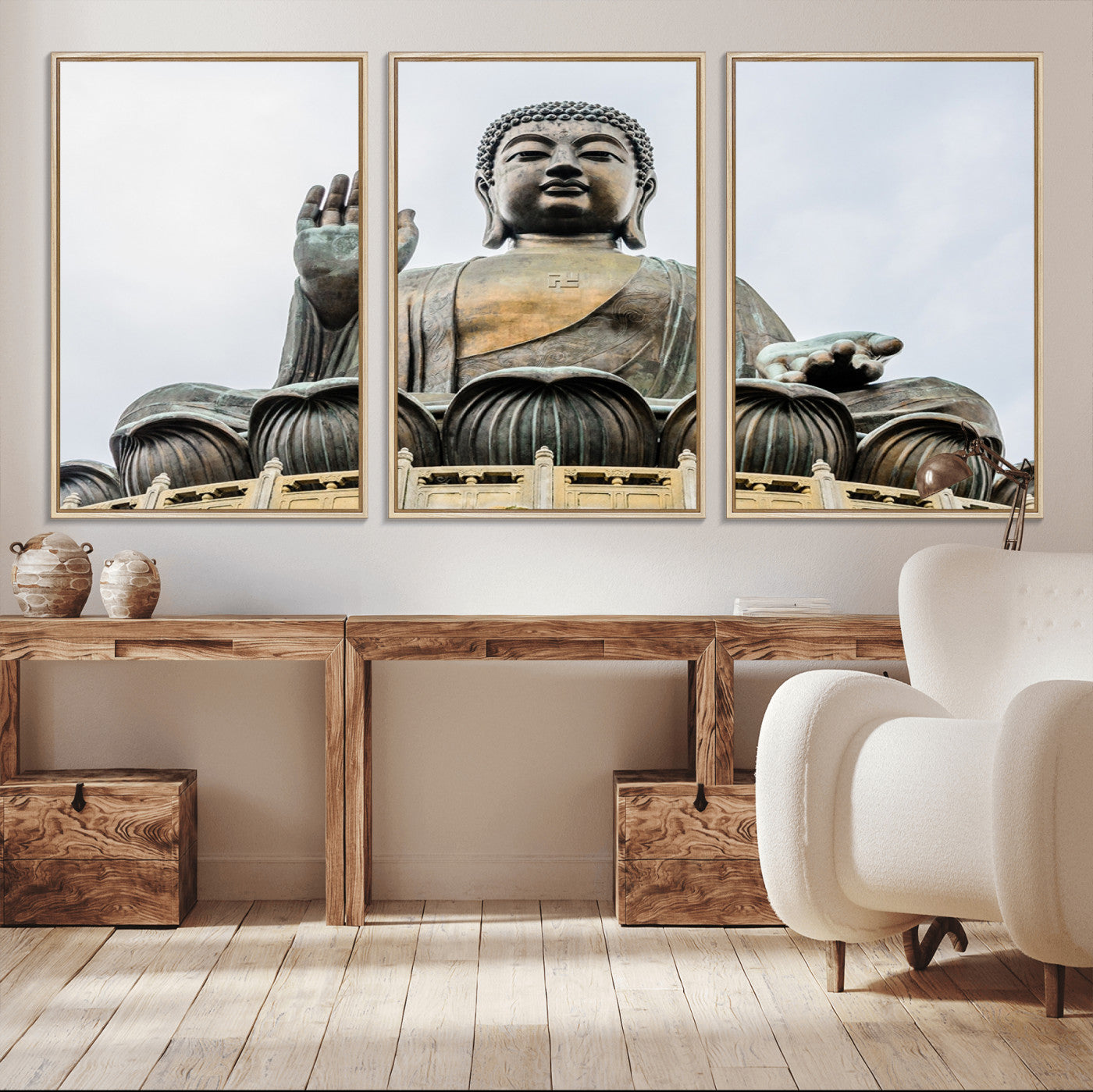 77041-MGV-CV-36X24-Buddha Statue Wall Art Canvas Print