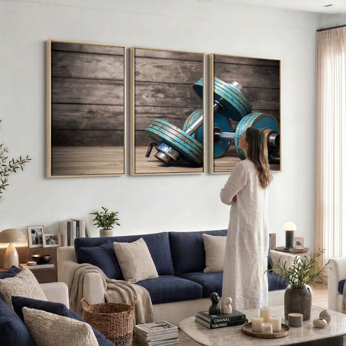 39364-MGV-CV-36X24 - Dumbbell and Sport Wall Art Canvas Print