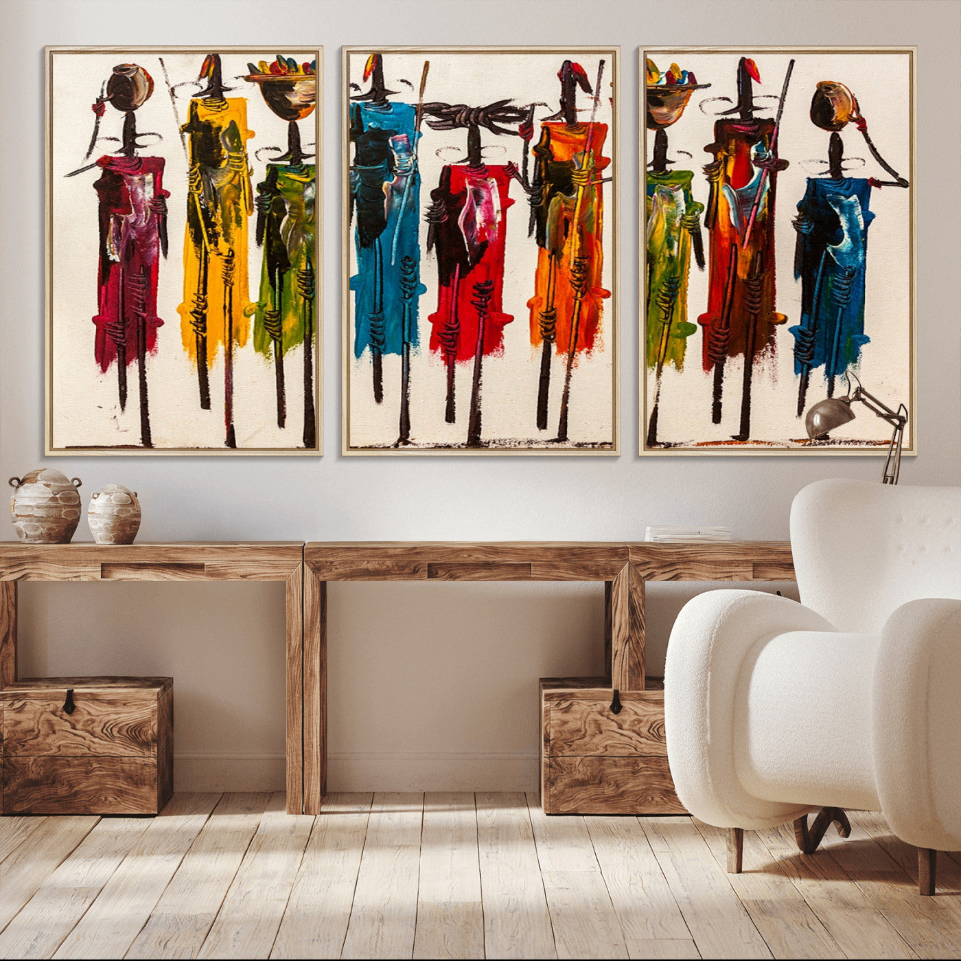 91926-MGV-CV-36X24-Abstract African Women Wall Art Canvas Print