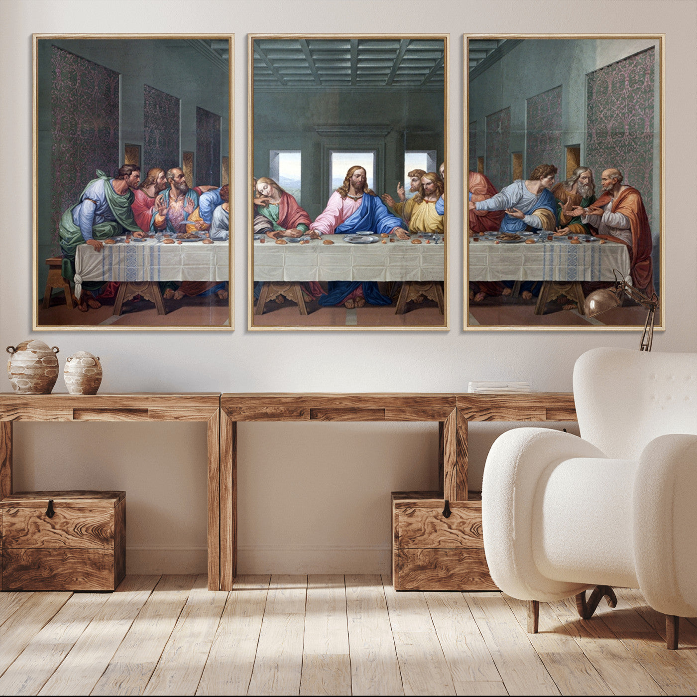30401-MGV-CV-36X24-The Last Supper Multi Panel Canvas Wall Art