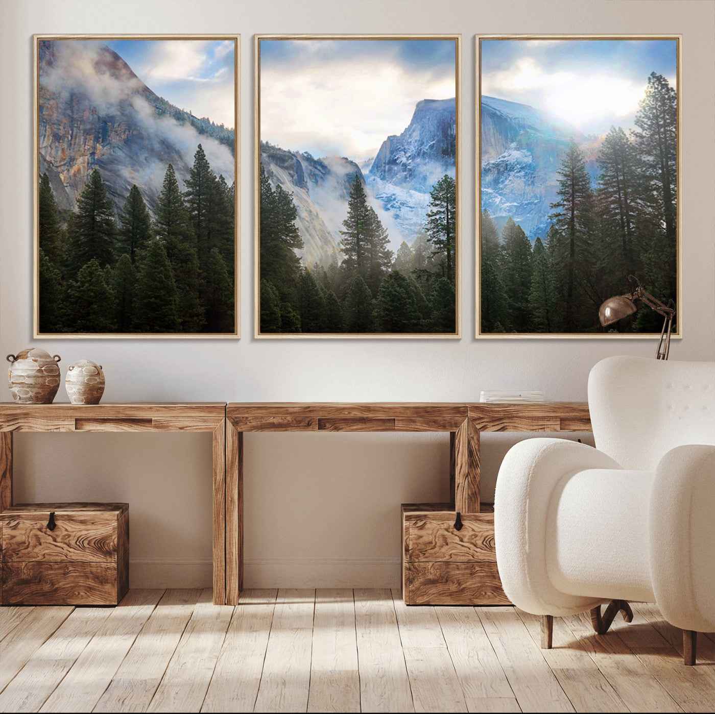 44943-MGV-CV-36X24-Half Dome Yosemite Calinia Wall Art Canvas Print El Capitan