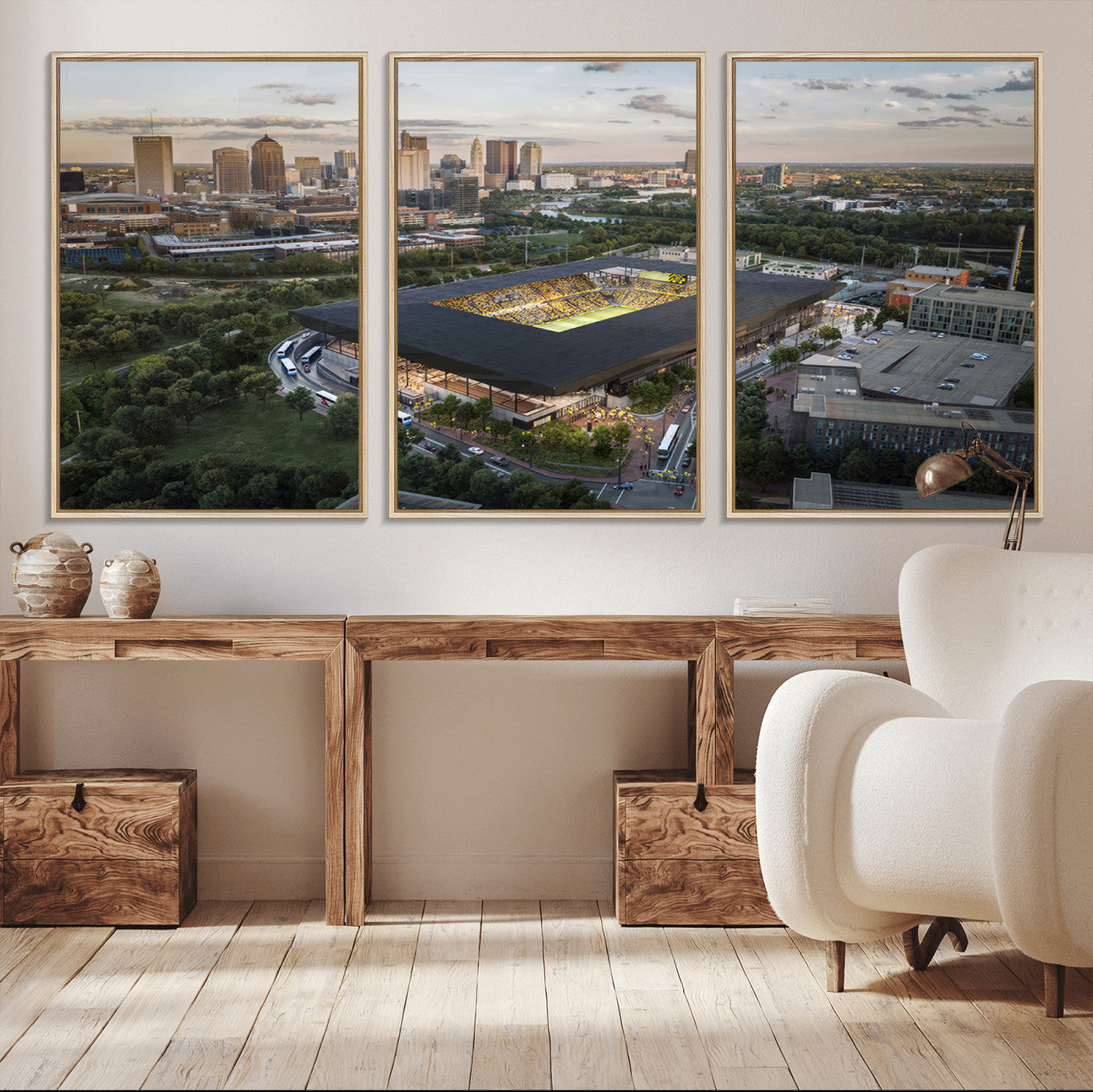 MGV-FC-60X30-3P - Columbus Crew Soccer Team Print - Columbus Crew Stadium Wall Art, Columbus Crew Soccer Wall Art