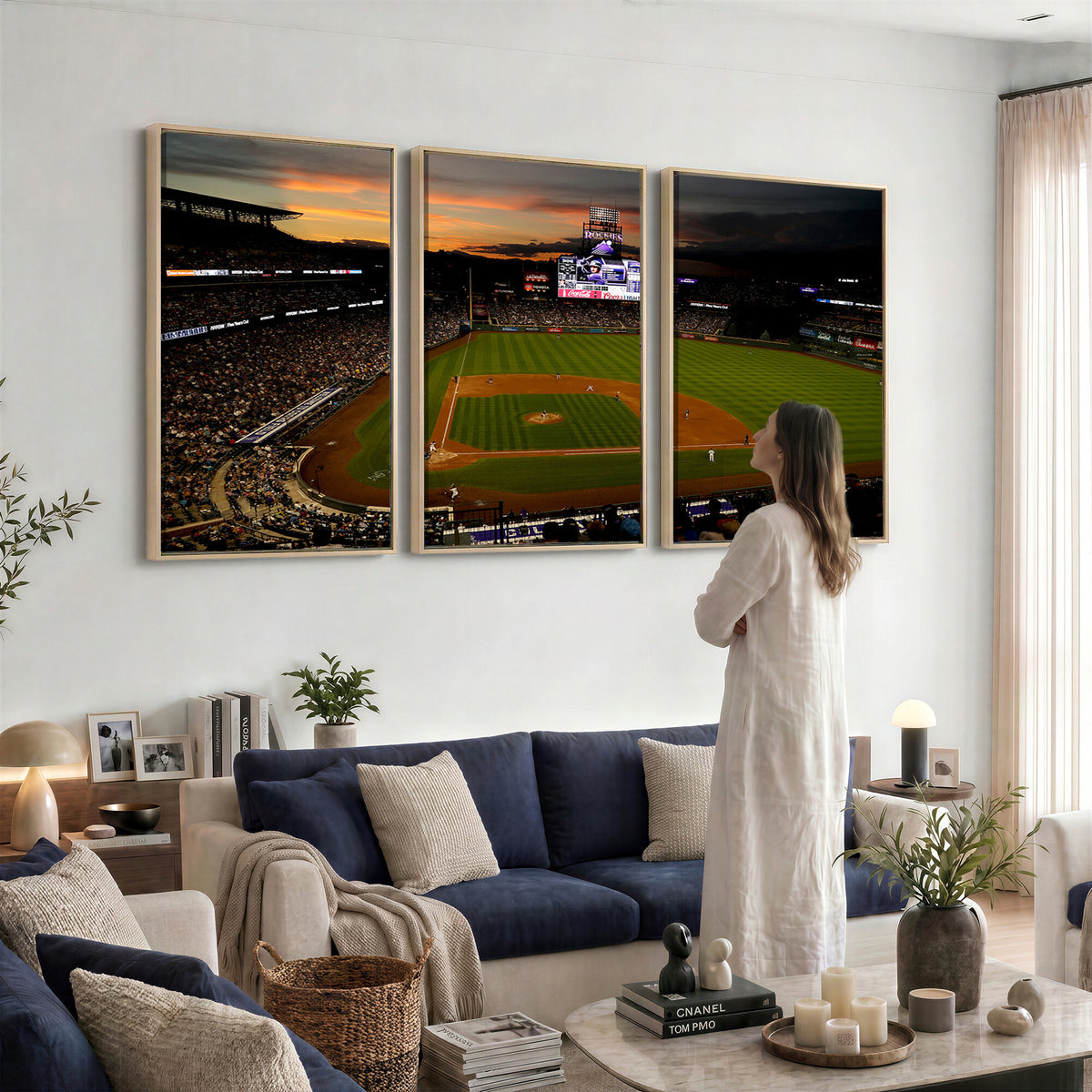 57060-MGV-CV-36X24 - Colorado Rockies Coors Field Wall Art Canvas Print - MLB Baseball Stadium