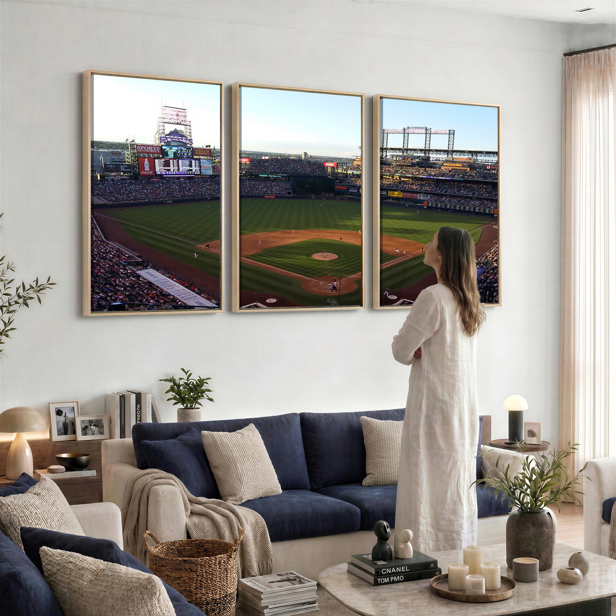 21638-MGV-CV-36X24 - Colorado Rockies Coors Field Wall Art Canvas Print, MLB Baseball Stadium