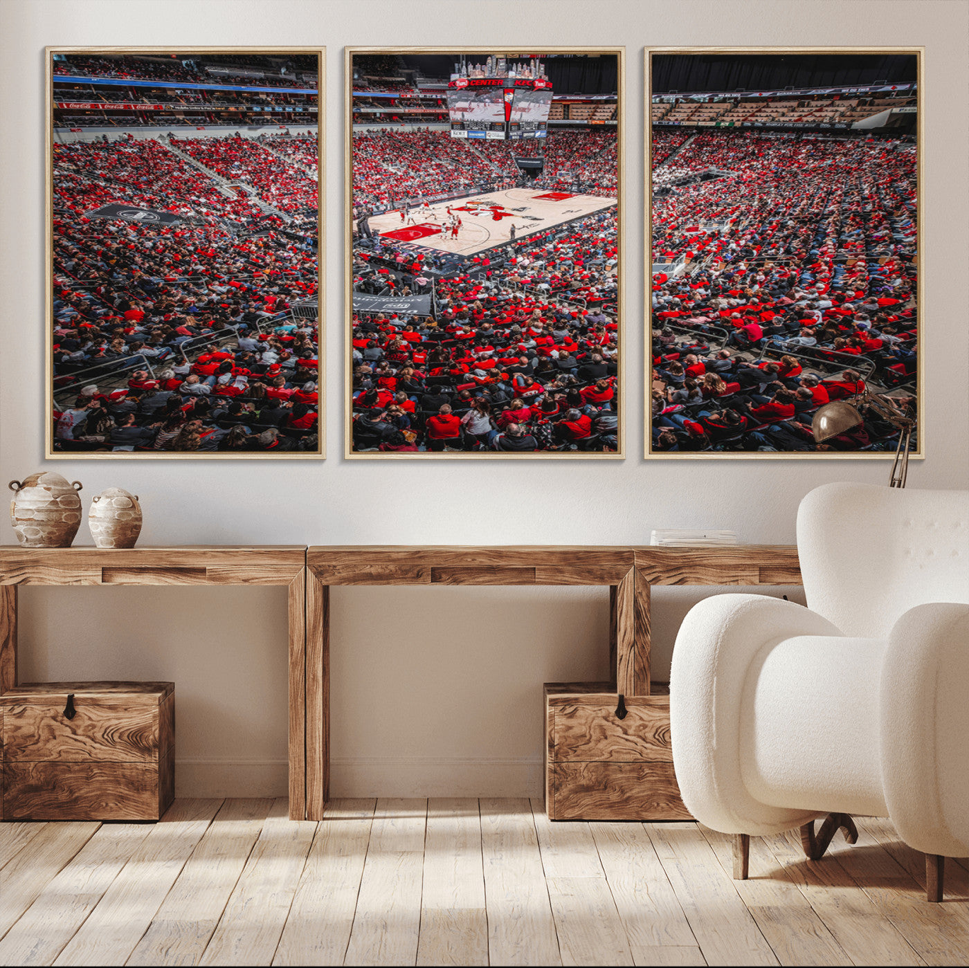 MGV-FC-60X30-3P - Louisville Cardinals Basketball Print Canvas - Louisville KFC Yum Center Arena Wall Art Canvas Print
