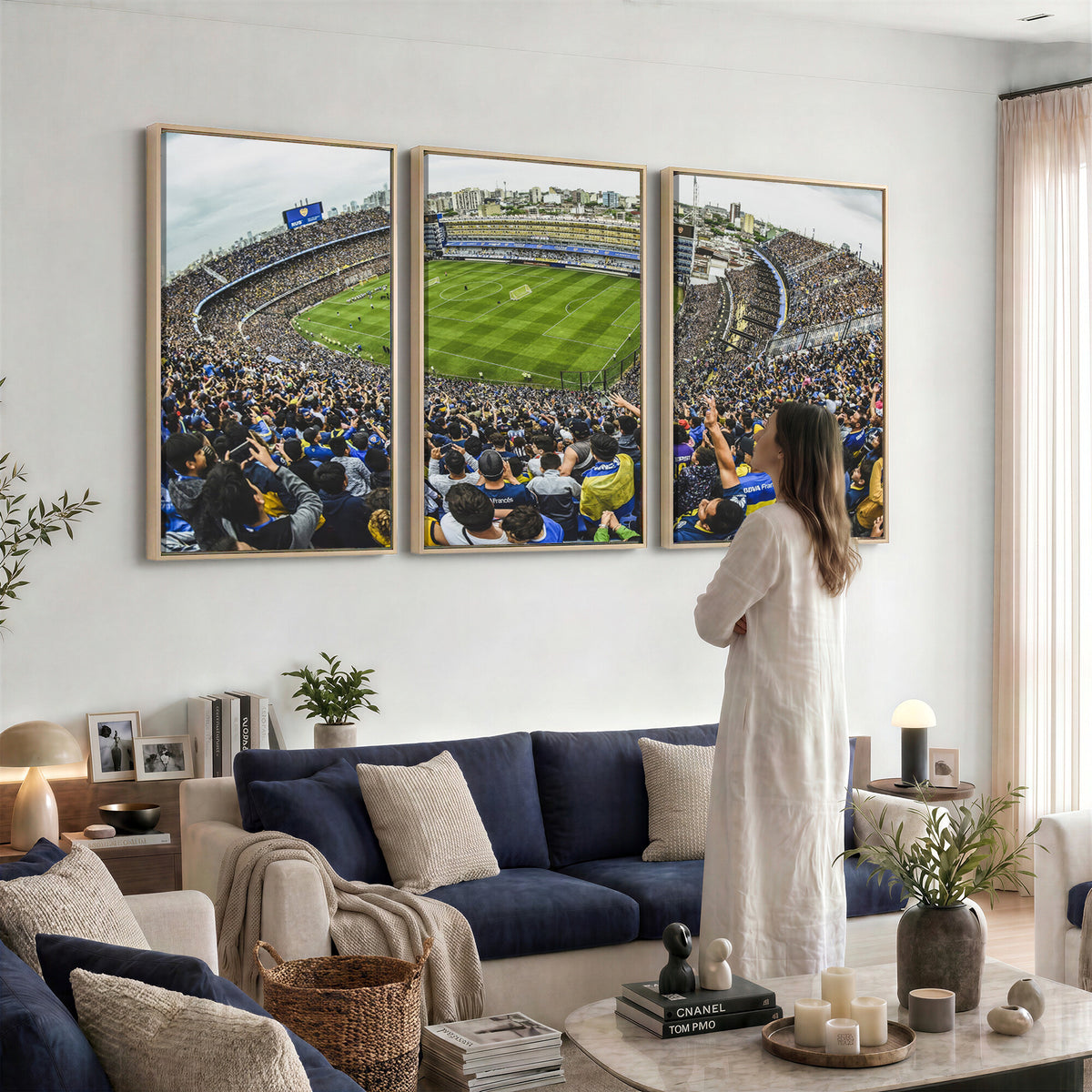 63839-MGV-CV-36X24 - Boca Juniors Soccer Team Print Wall Art, Buenos Aires Bombonera Stadium