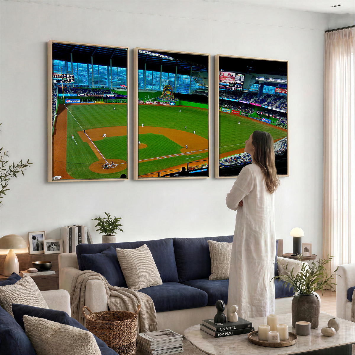 51207-MGV-CV-36X24 - Miami Marlins Baseball Team Print, Miami LoanDepot Park