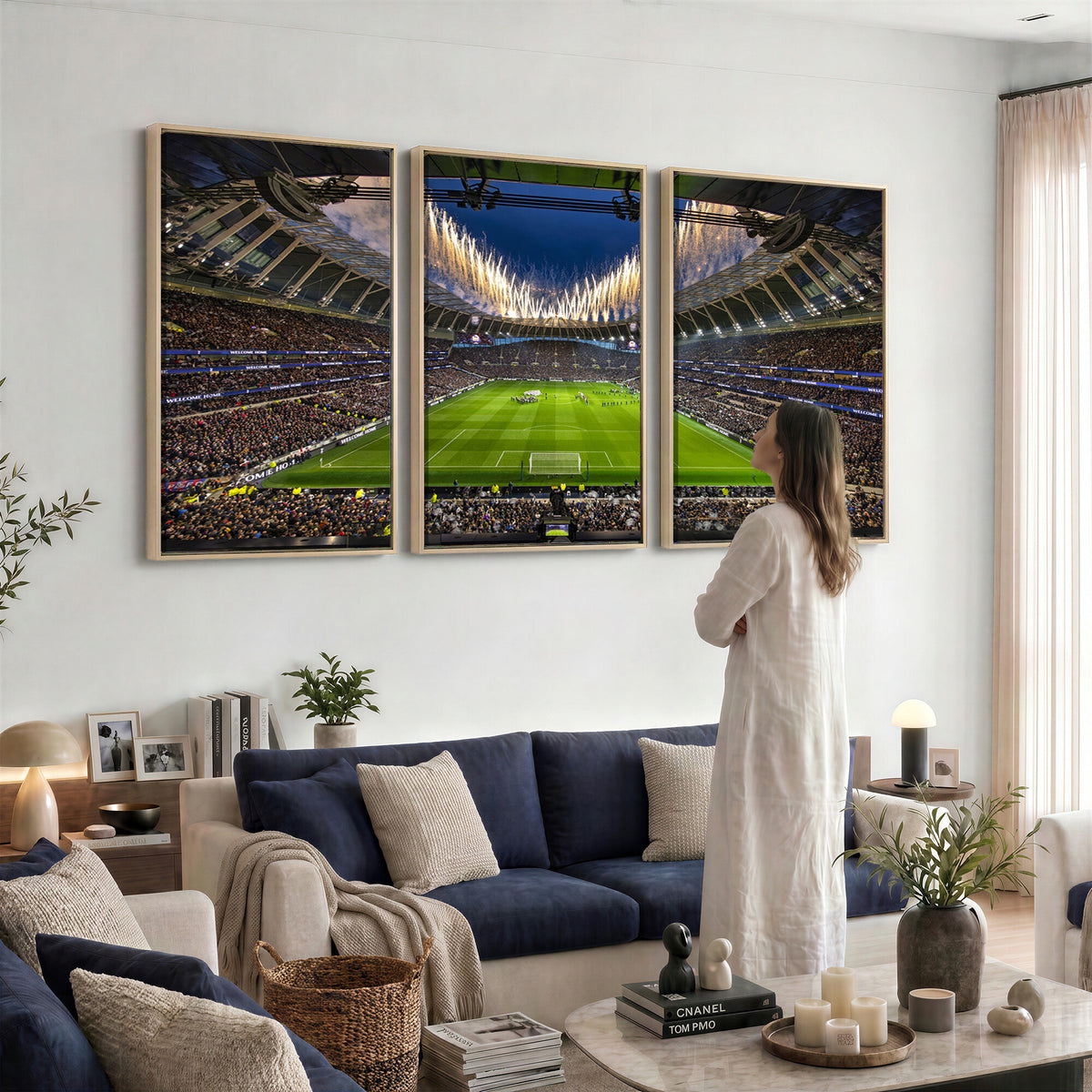 40157-MGV-CV-36X24 - Tottenham Hotspur Football Team Print, London Tottenham Hotspur Stadium Wall Art