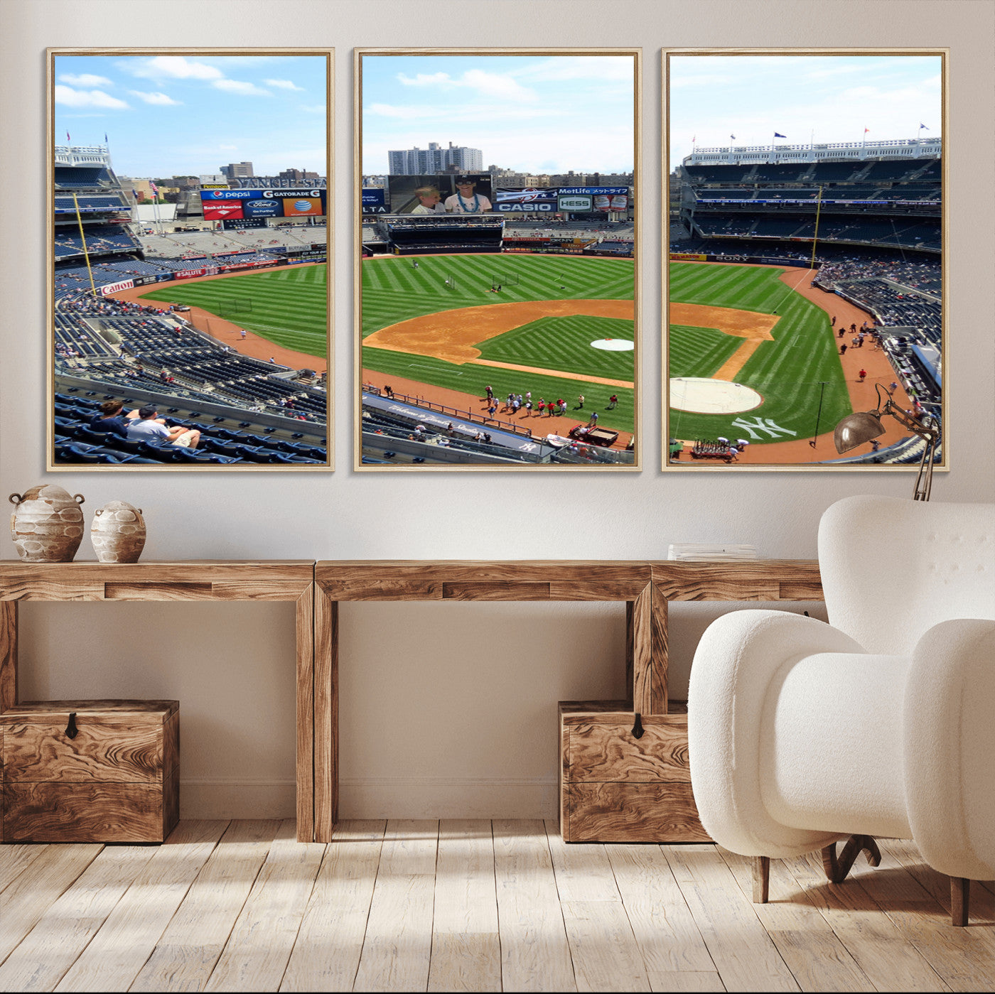 MGV-FC-60X30-3P - Buffalo Bills Stadium Wall Art - Buffalo Bills Decor- NFL Fans Gift, Perfect Sports Decor for Living