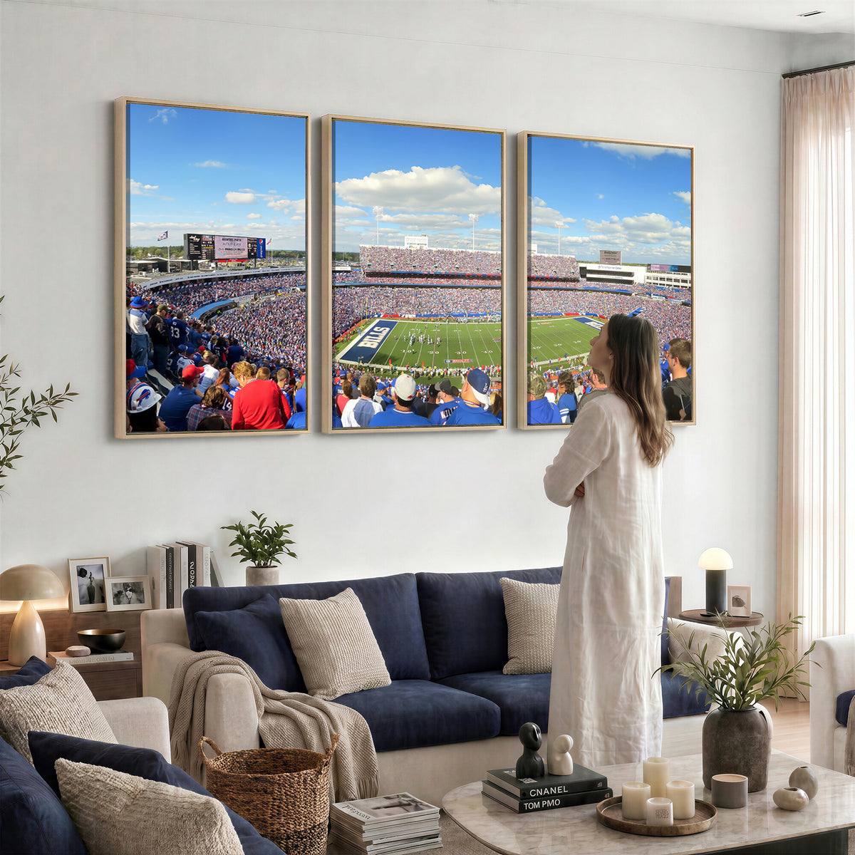 35302-MGV-CV-36X24 - Buffalo Bills NFL Football Team Print, Game Day at Buffalo Highmark Stadium